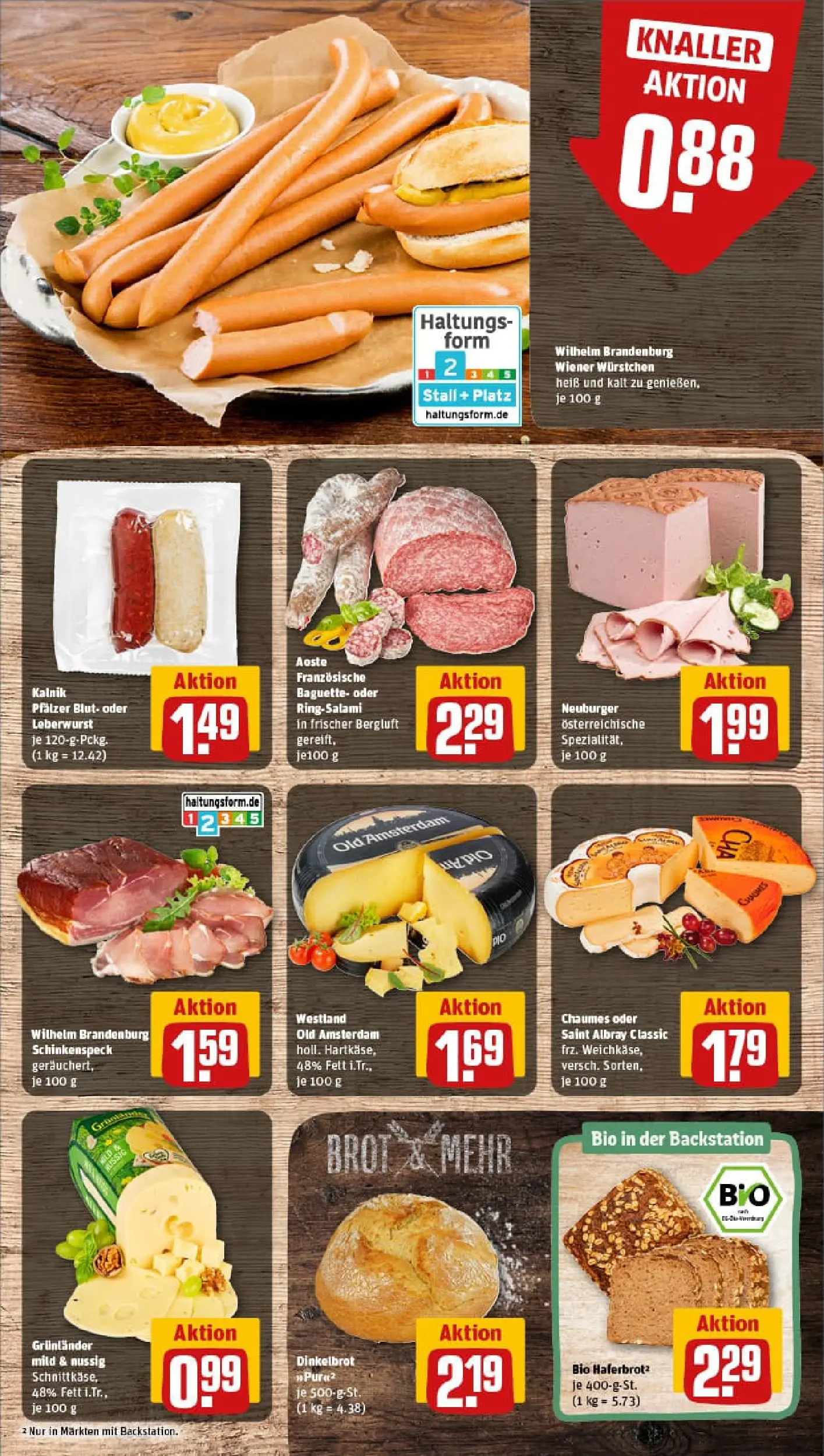 REWE Prospekt ab 09.11.2025 zum Blättern » Angebote | Seite: 9 | Produkte: Wiener wurstchen, Baguette, Grunlander, Brot