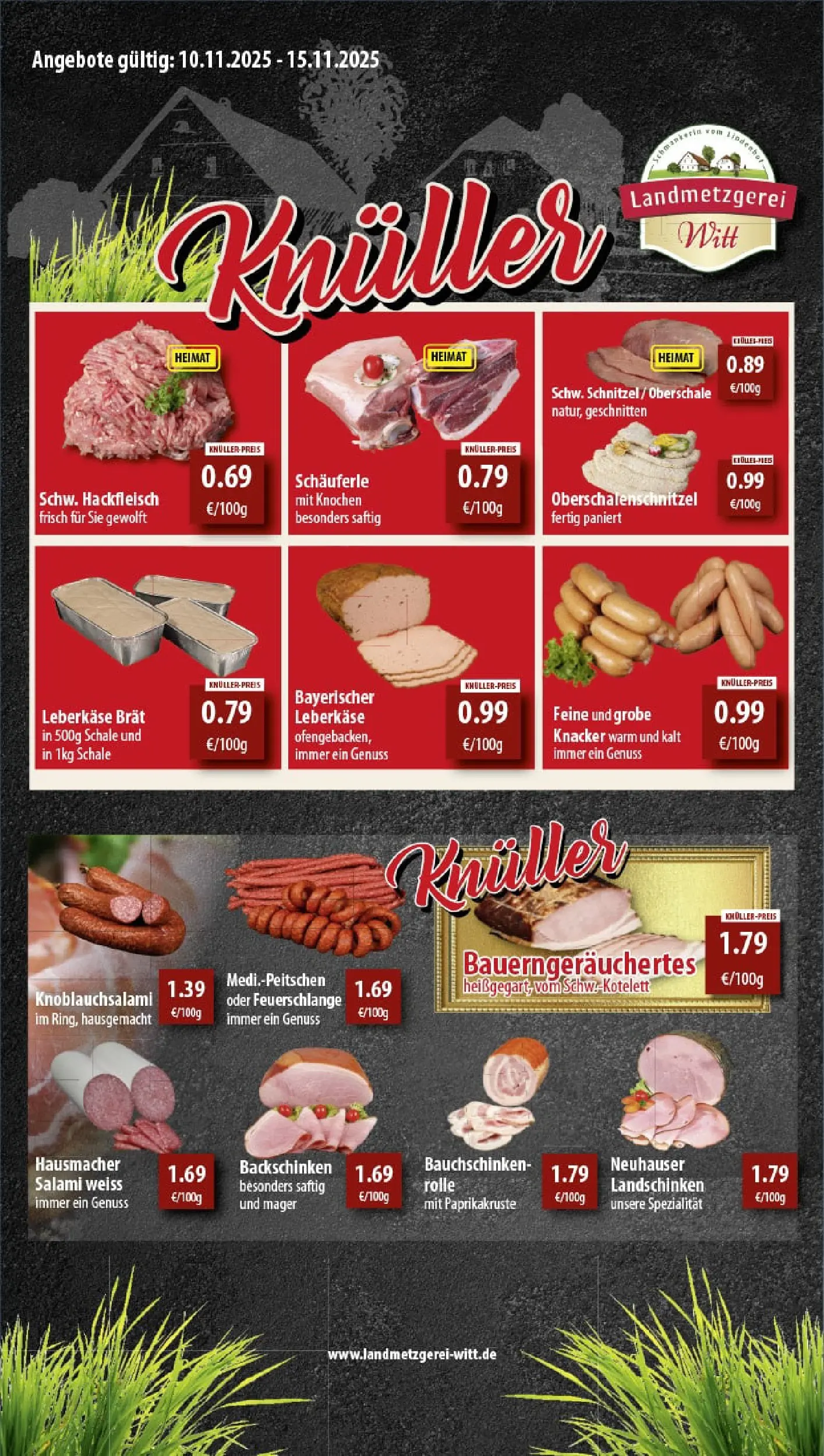 REWE Prospekt ab 10.11.2025 zum Blättern » Angebote | Seite: 8 | Produkte: Schnitzel, Salami, Hackfleisch, Leberkase
