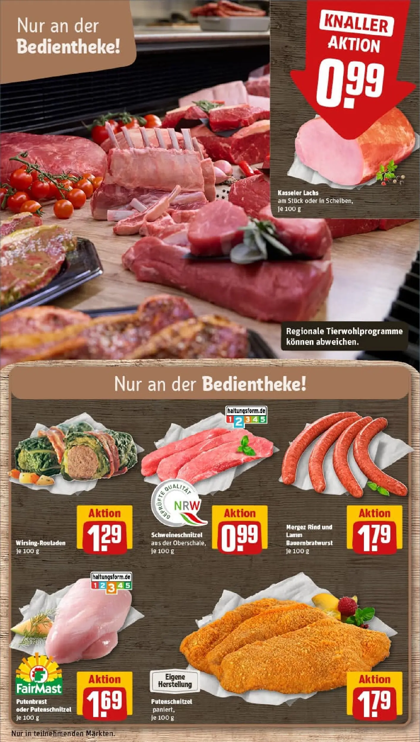 REWE Prospekt ab 10.11.2025 zum Blättern » Angebote | Seite: 10 | Produkte: Lachs, Putenschnitzel