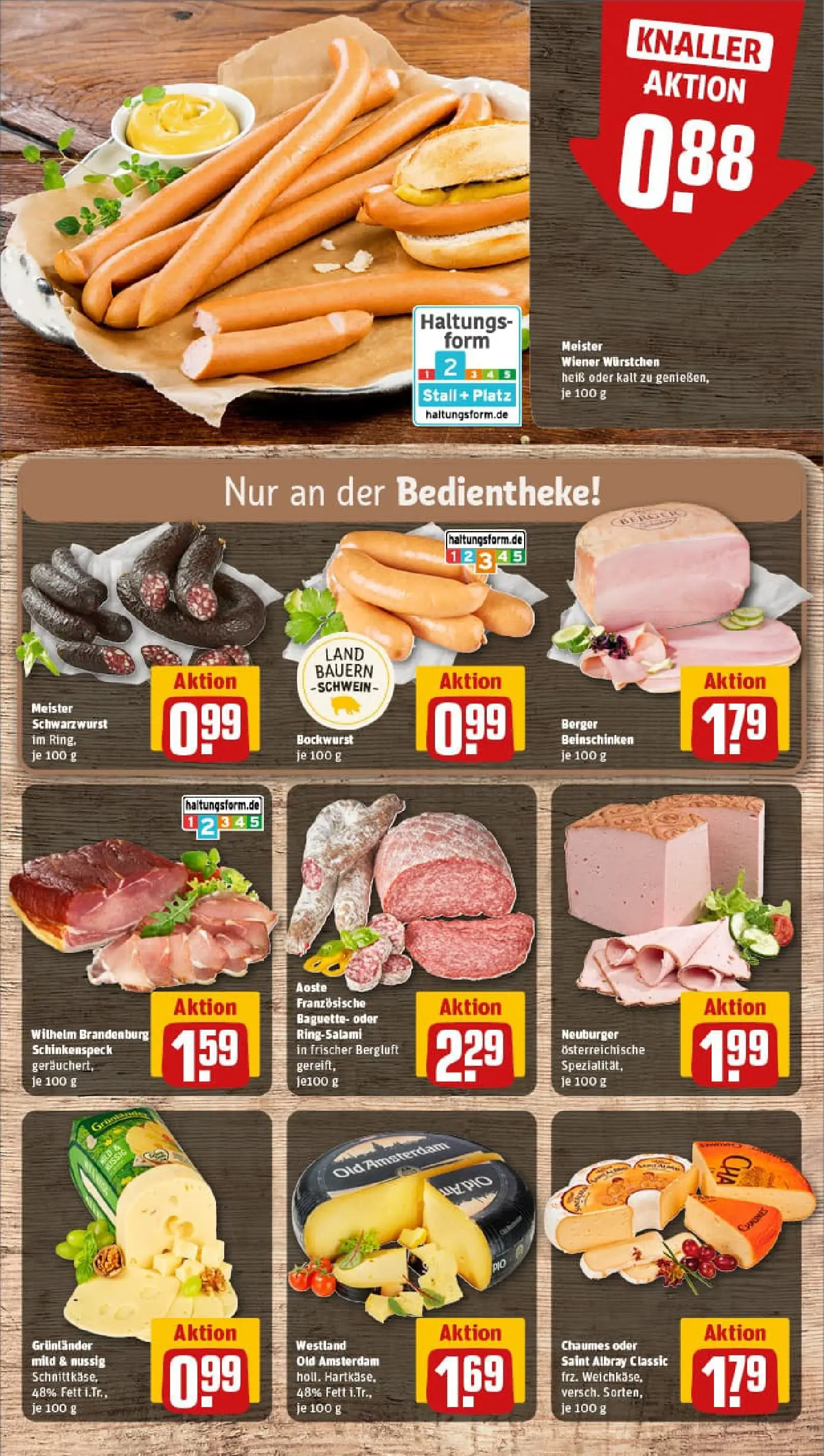 REWE Prospekt ab 09.11.2025 zum Blättern » Angebote | Seite: 9 | Produkte: Bockwurst, Wiener wurstchen, Baguette, Salami