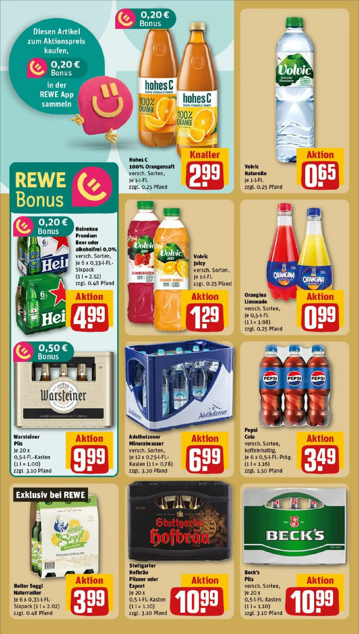 REWE Prospekt ab 09.11.2025 zum Blättern » Angebote | Seite: 18 | Produkte: Orangensaft, Radler, Pepsi, Volvic