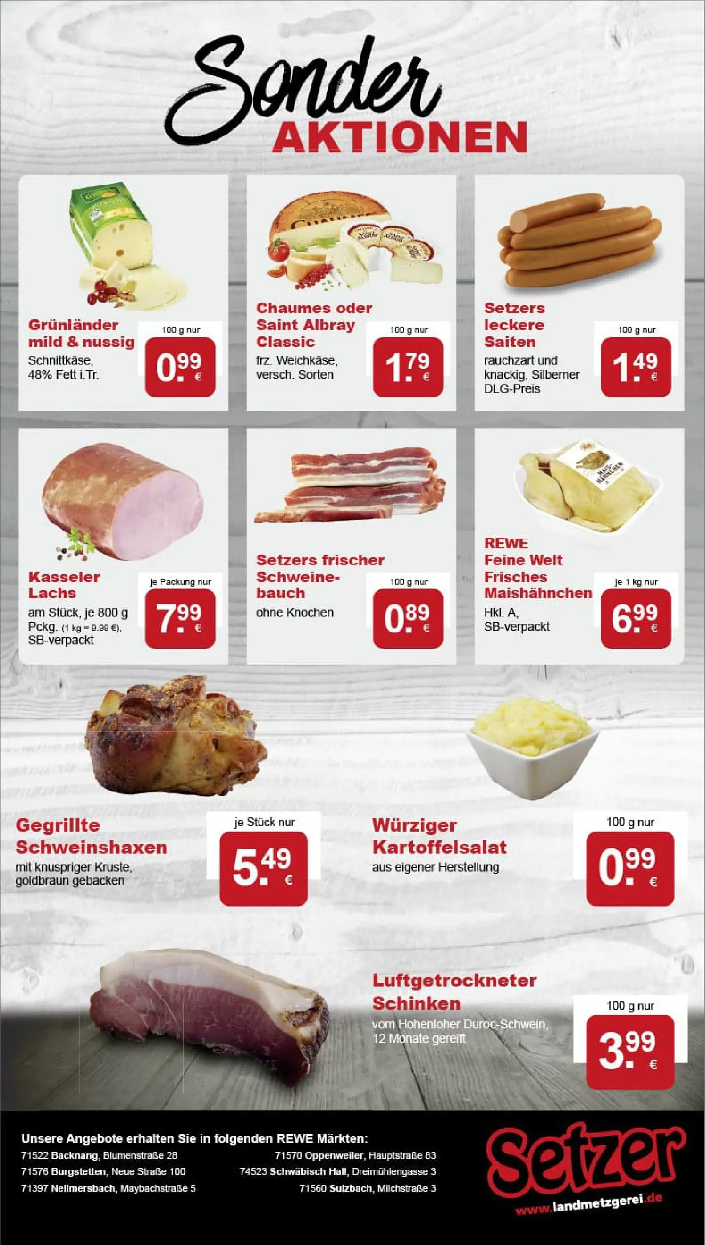 REWE Prospekt ab 09.11.2025 zum Blättern » Angebote | Seite: 9 | Produkte: Lachs, Grunlander, Schinken