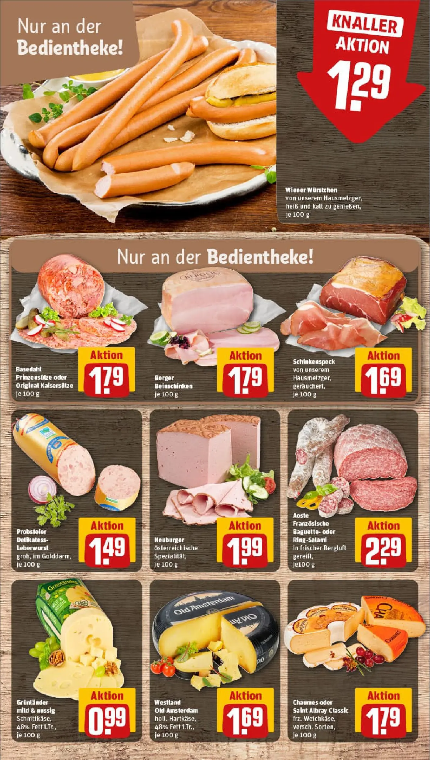REWE Prospekt ab 10.11.2025 zum Blättern » Angebote | Seite: 9 | Produkte: Wiener wurstchen, Baguette, Grunlander, Salami