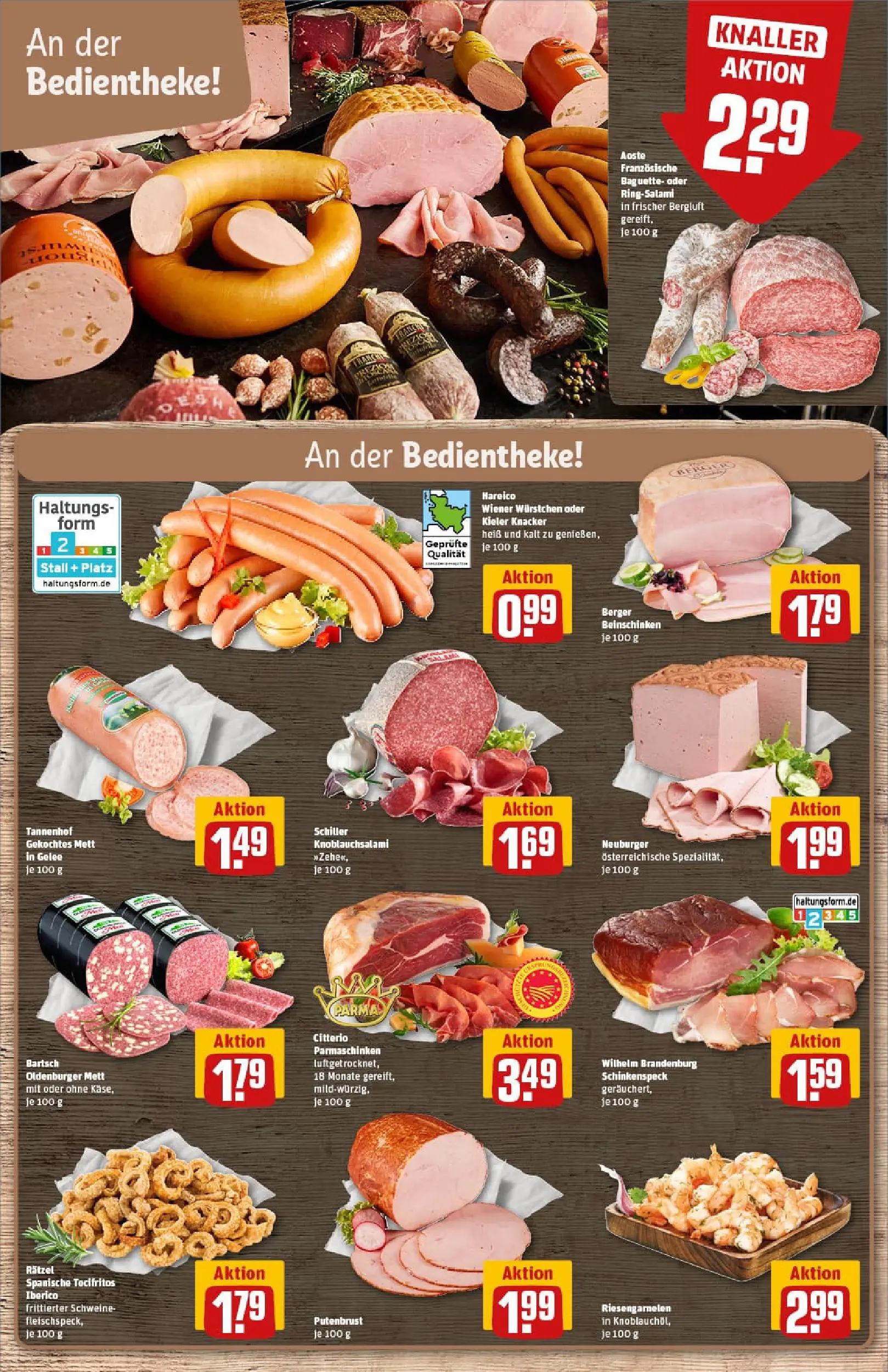 REWE Prospekt ab 10.11.2025 zum Blättern » Angebote | Seite: 10 | Produkte: Wiener wurstchen, Baguette, Salami
