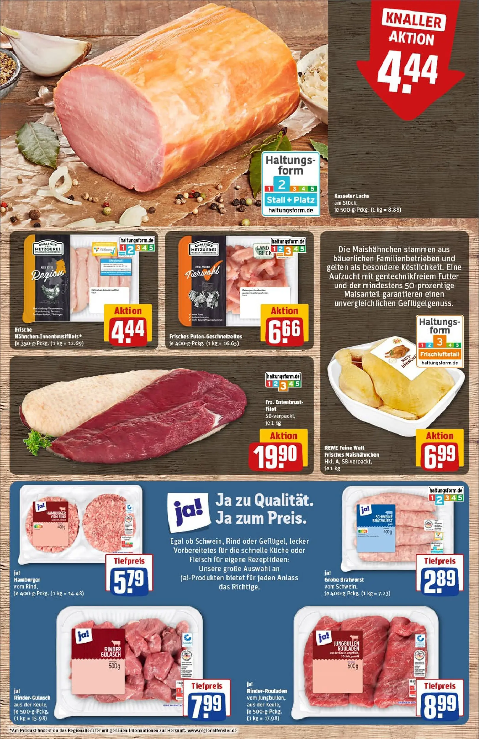 REWE Prospekt ab 10.11.2025 zum Blättern » Angebote | Seite: 8 | Produkte: Rindergulasch, Küche, Lachs, Fleisch