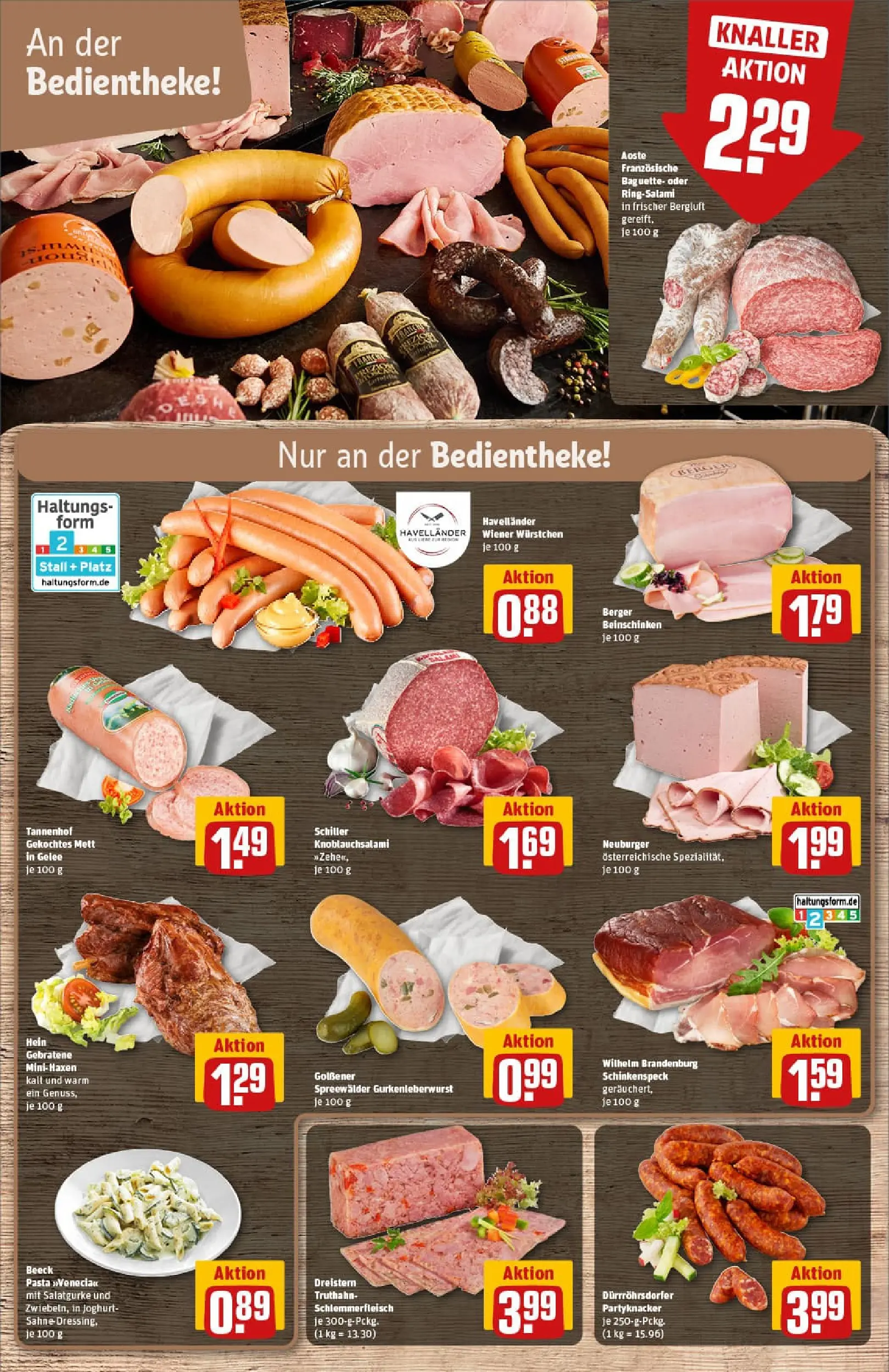 REWE Prospekt ab 10.11.2025 zum Blättern » Angebote | Seite: 12 | Produkte: Baguette, Pasta, Salami, Sahne