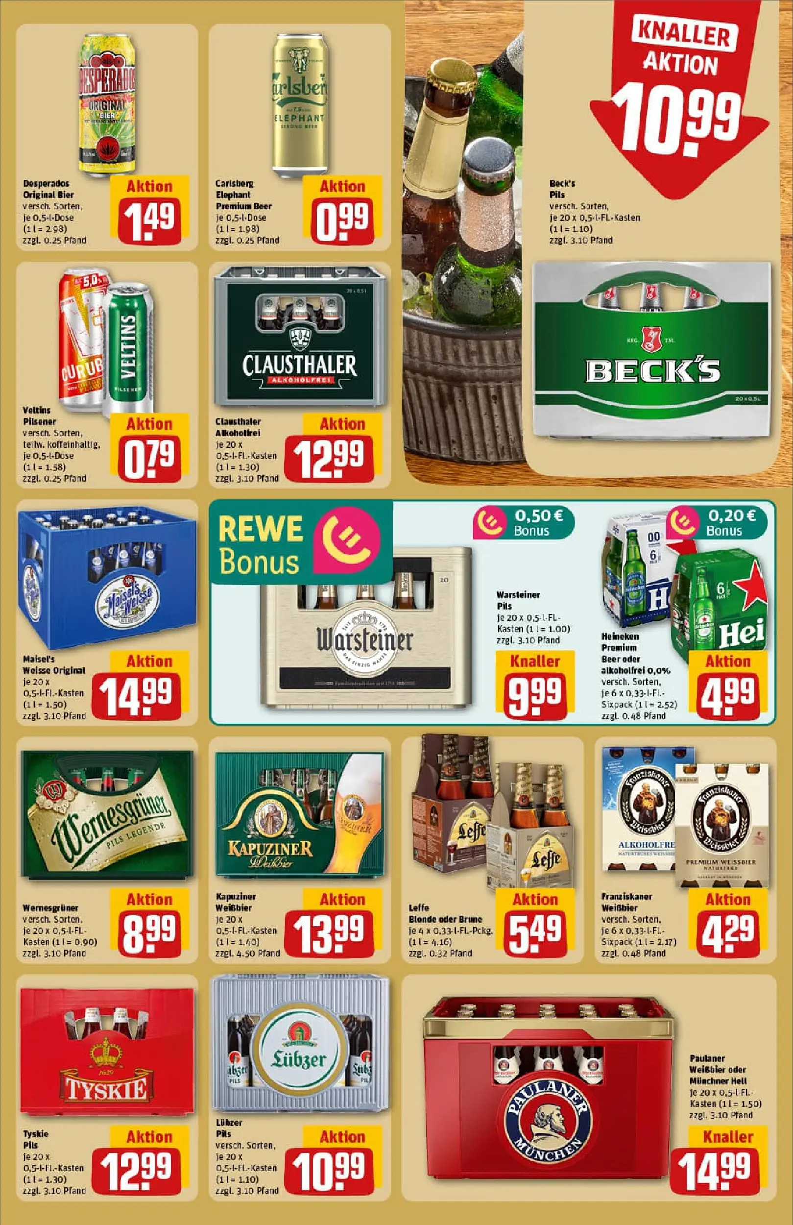 REWE Prospekt ab 10.11.2025 zum Blättern » Angebote | Seite: 23 | Produkte: Tyskie, Weißbier, Lubzer, Veltins