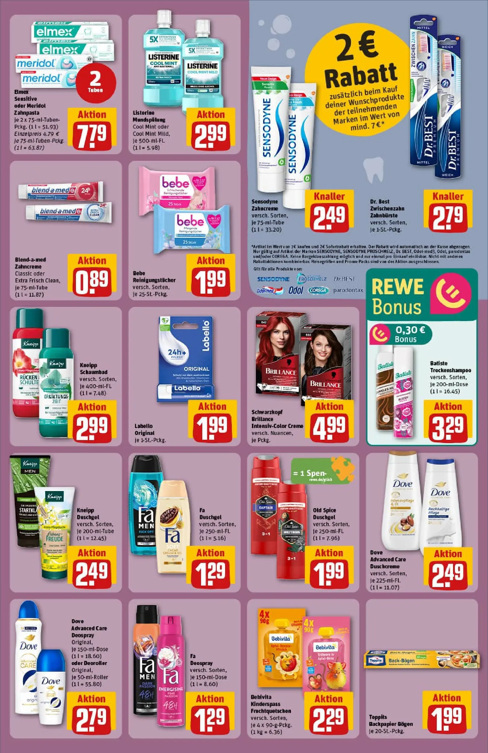 REWE Prospekt ab 10.11.2025 zum Blättern » Angebote | Seite: 29 | Produkte: Fa duschgel, Deodorant, Zahnpasta, Duschcreme