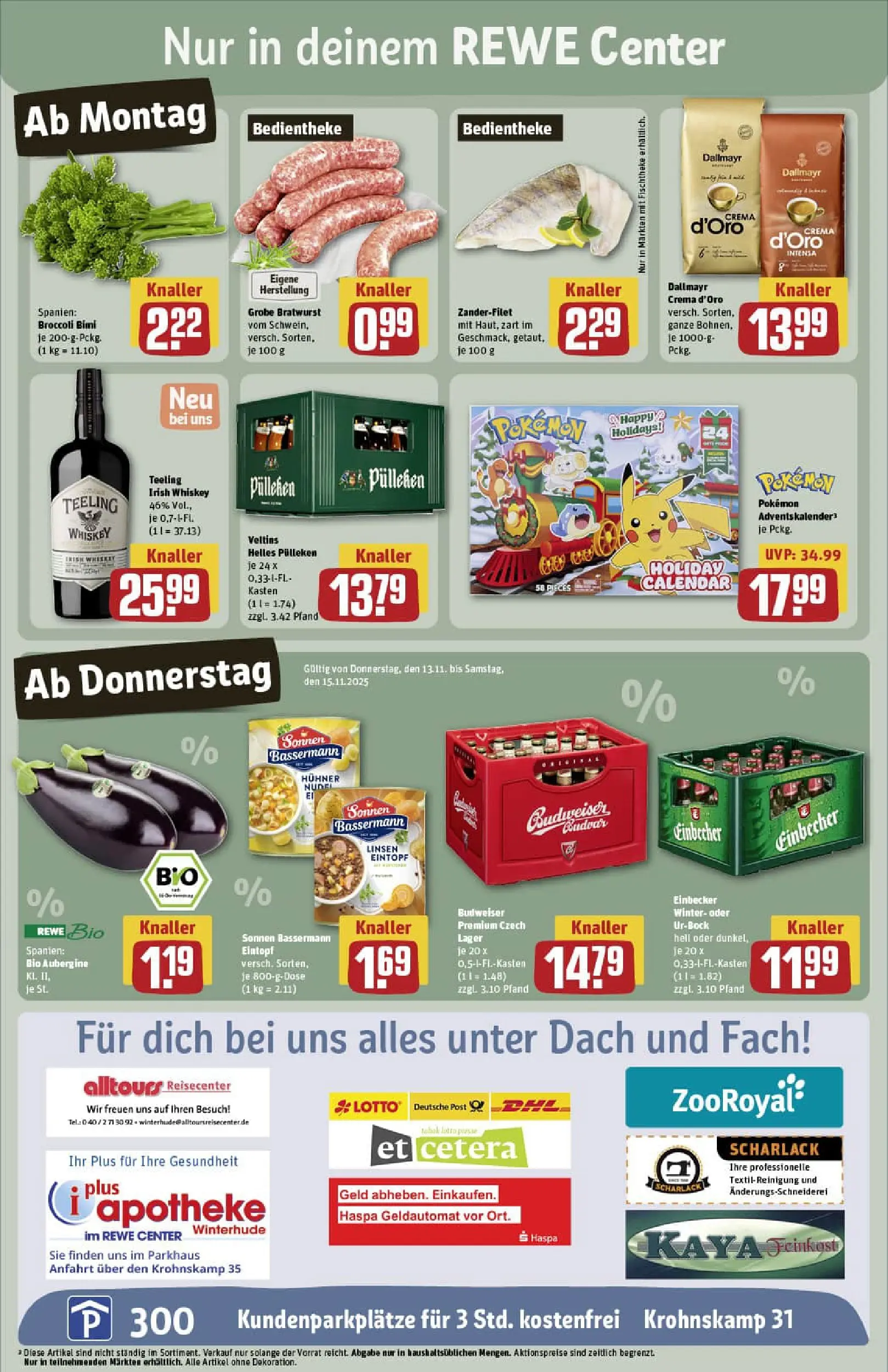 REWE Prospekt ab 10.11.2025 zum Blättern » Angebote | Seite: 3 | Produkte: Helles pulleken, Presse, Whiskey, Veltins