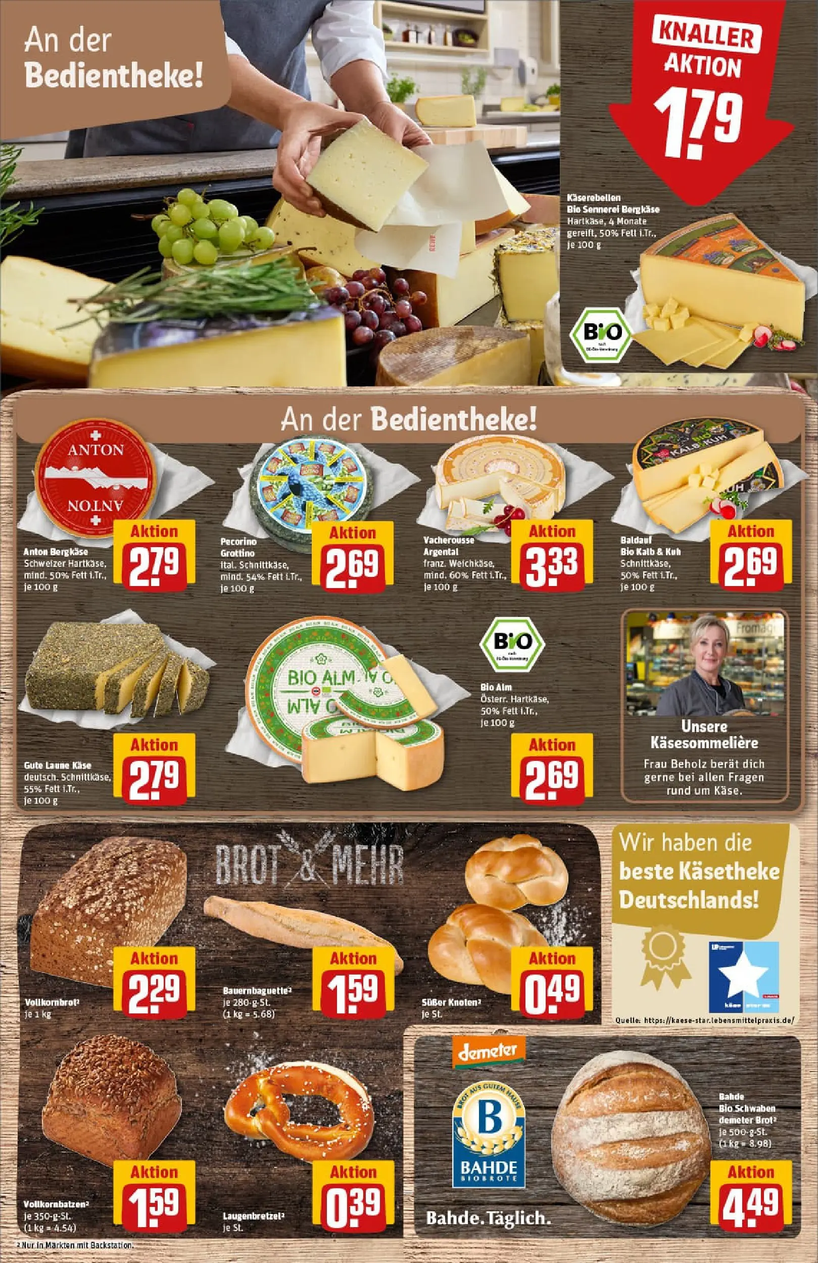 REWE Prospekt ab 10.11.2025 zum Blättern » Angebote | Seite: 11 | Produkte: Käse, Vollkornbrot, Baguette, Maus