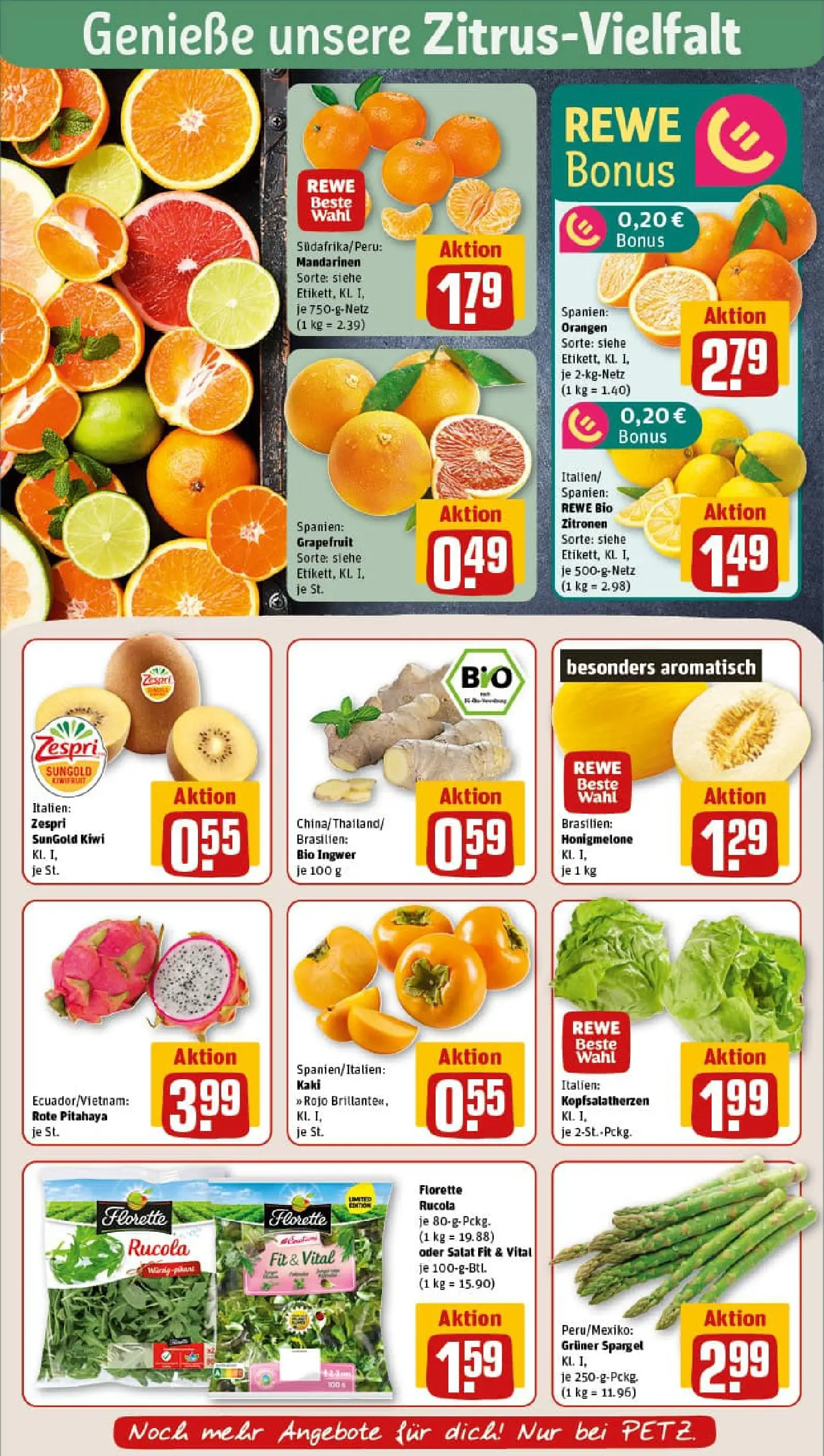 REWE Prospekt ab 10.11.2025 zum Blättern » Angebote | Seite: 6 | Produkte: Orangen, Spargel, Kaki, Kiwi