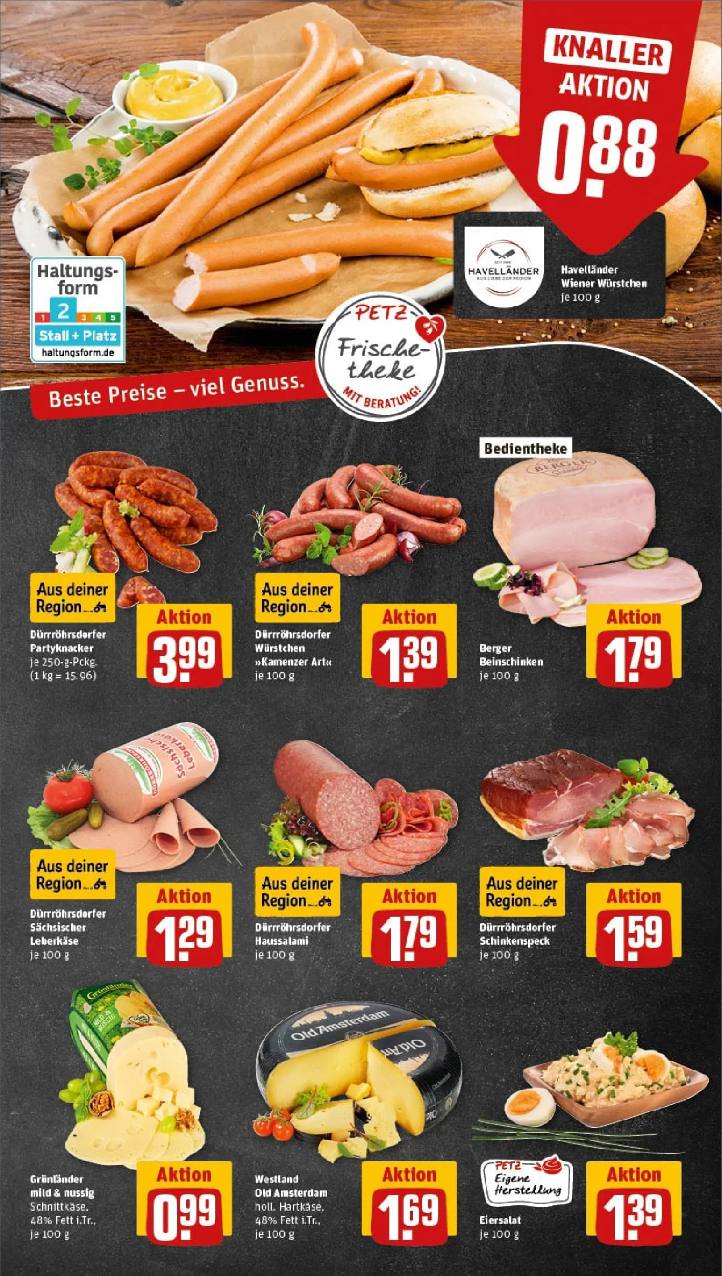 REWE Prospekt ab 10.11.2025 zum Blättern » Angebote | Seite: 9 | Produkte: Wiener wurstchen, Theke, Grunlander, Salami