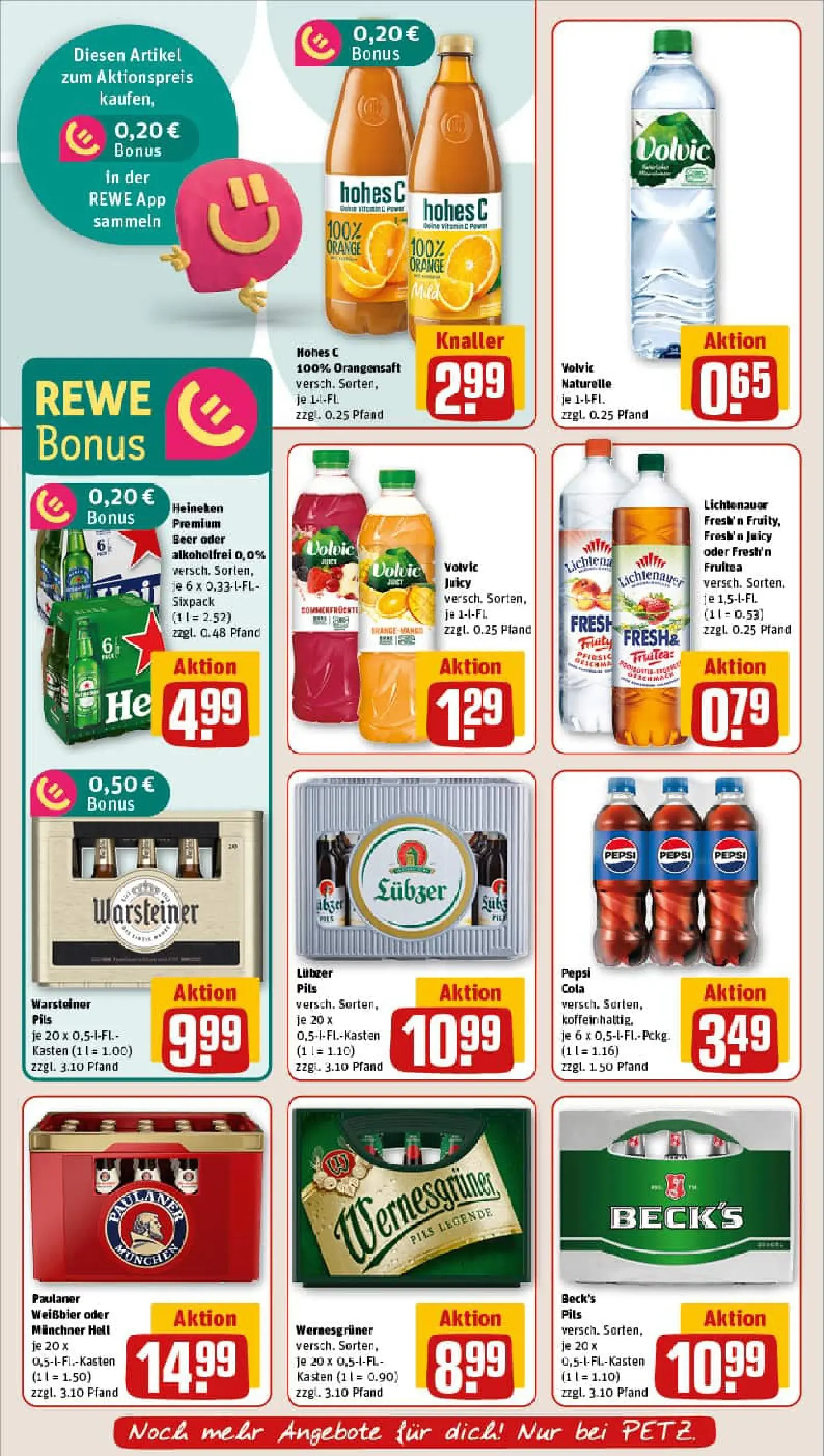 REWE Prospekt ab 10.11.2025 zum Blättern » Angebote | Seite: 16 | Produkte: Pils, Wernesgruner, Orangensaft, Hohes c
