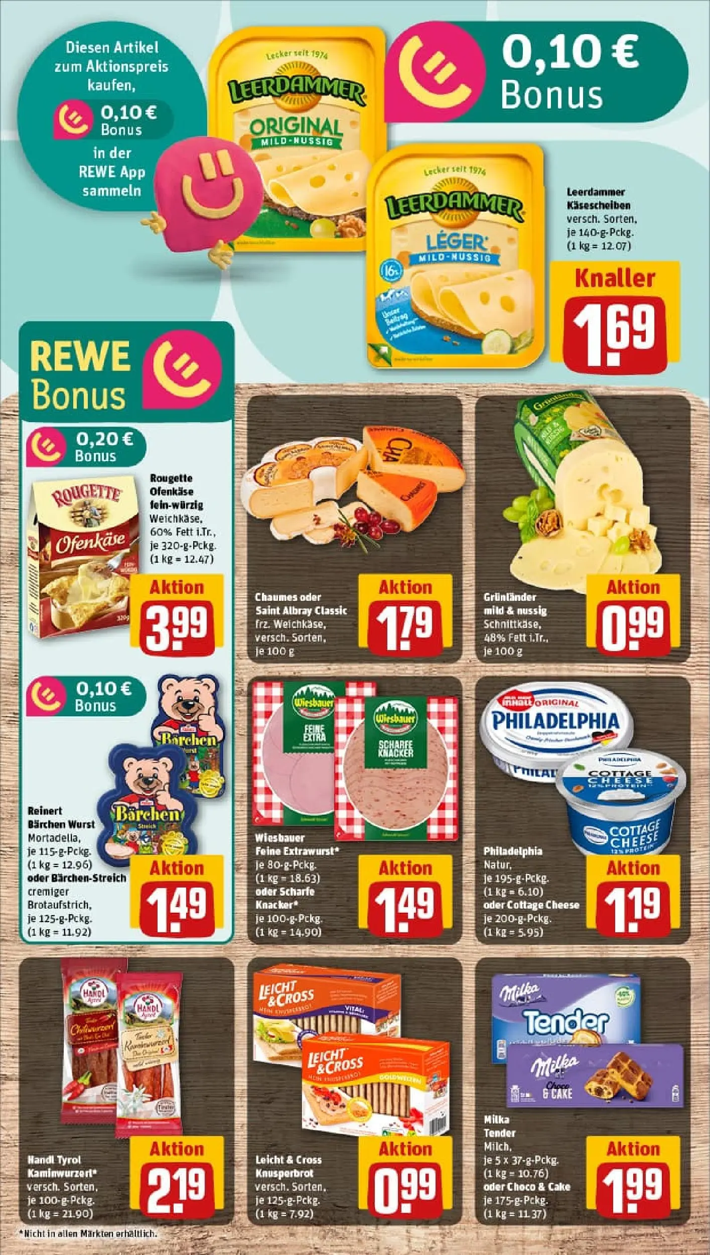 REWE Prospekt ab 10.11.2025 zum Blättern » Angebote | Seite: 9 | Produkte: Philadelphia, Milka, Grunlander, Wurst