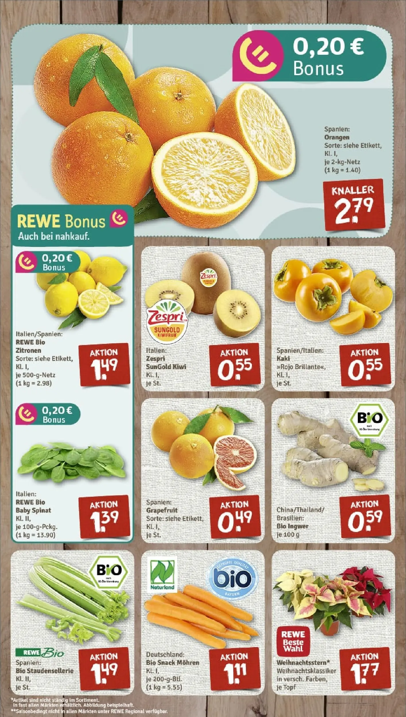 REWE Prospekt ab 10.11.2025 zum Blättern » Angebote | Seite: 3 | Produkte: Mohren, Kaki, Kiwi, Zitronen