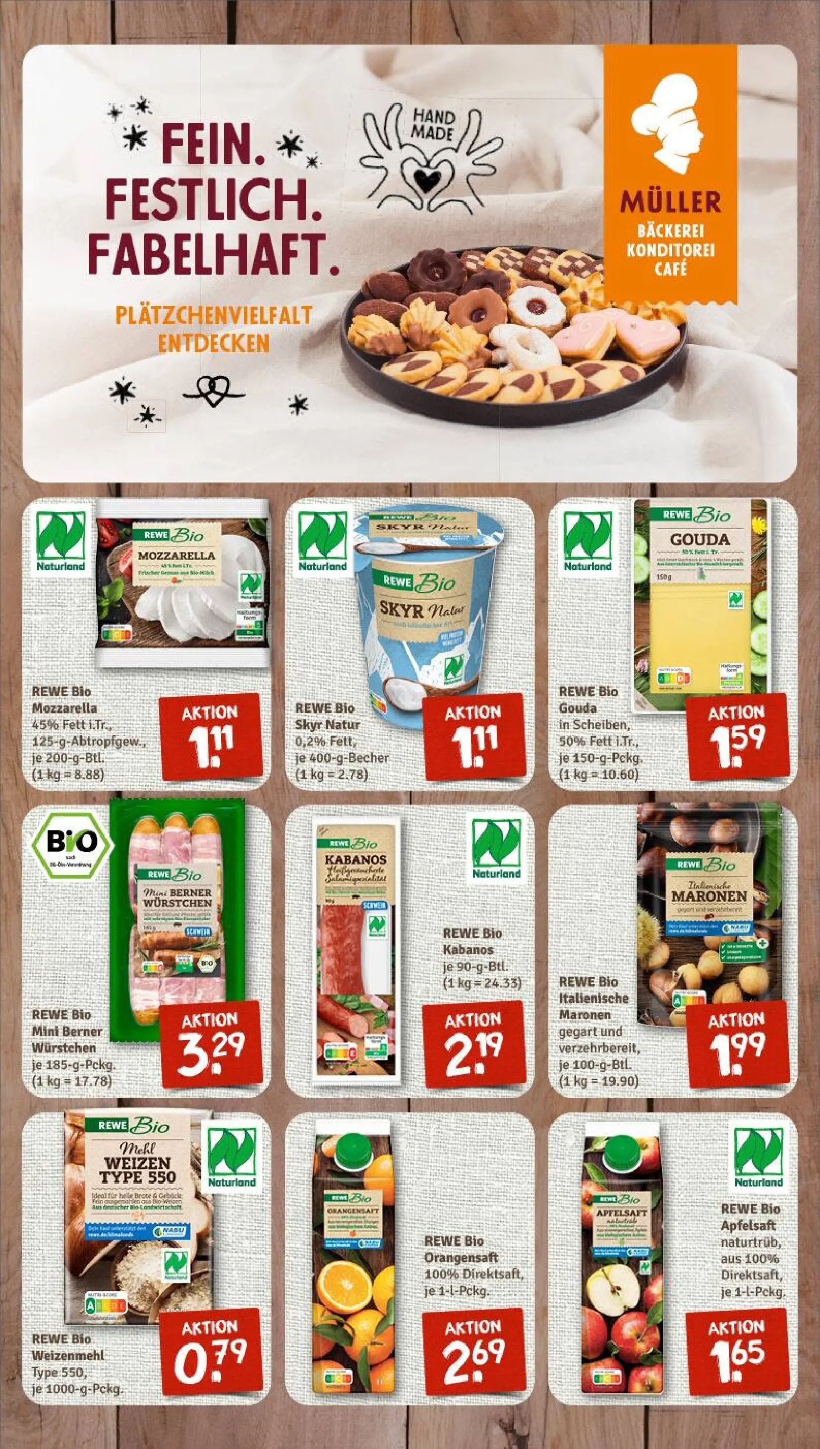 REWE Prospekt ab 10.11.2025 zum Blättern » Angebote | Seite: 7 | Produkte: Mozzarella, Gouda, Apfelsaft, Skyr