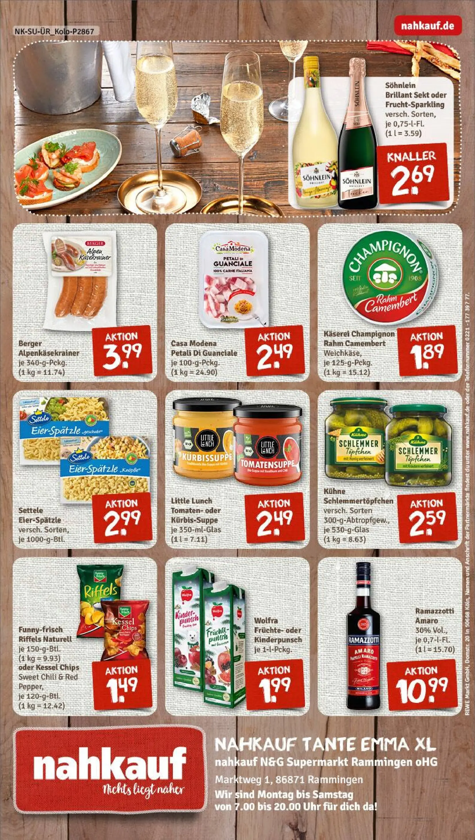 REWE Prospekt ab 10.11.2025 zum Blättern » Angebote | Seite: 8 | Produkte: Chili, Pasta, Chips, Uhr