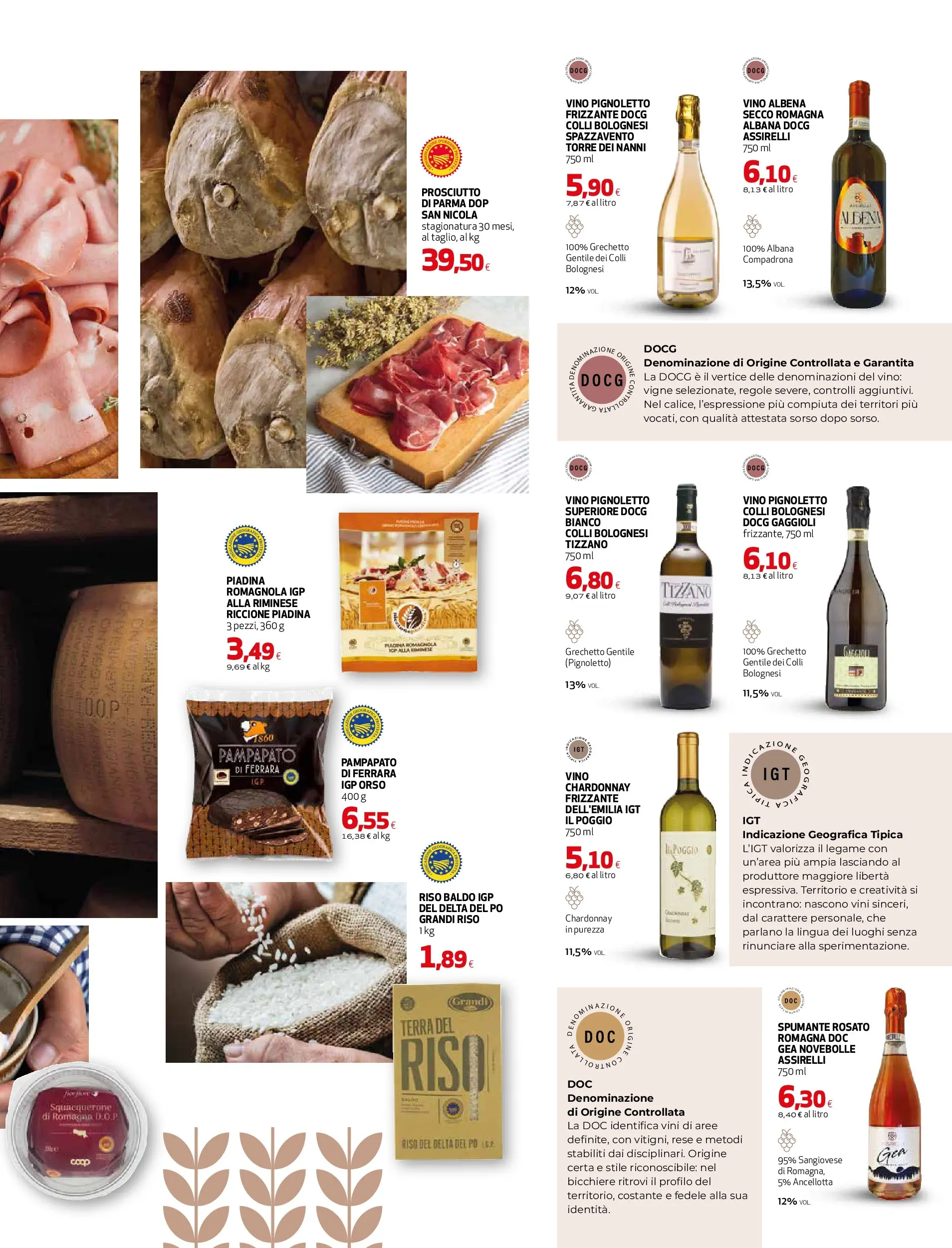Anteprima volantino Ipercoop dal ﻿06/11/2025﻿ ﻿- nuovo offerte | Pagina: 3 | Prodotti: Prosciutto, Vino, Piadina, Terra