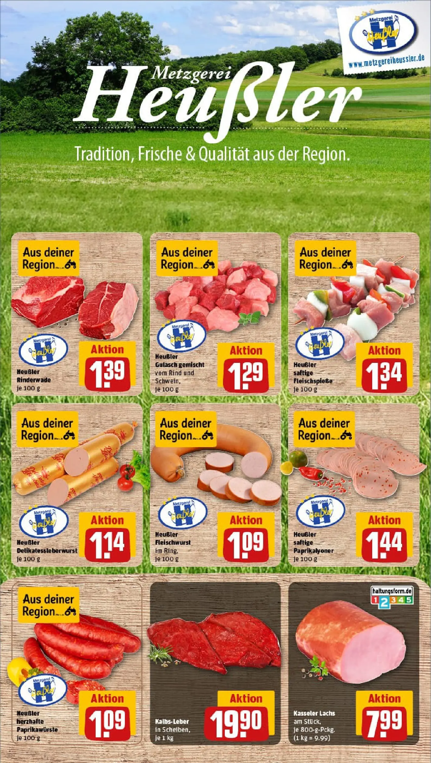 REWE Prospekt ab 10.11.2025 zum Blättern » Angebote | Seite: 8 | Produkte: Kalbsleber, Lachs, Gulasch