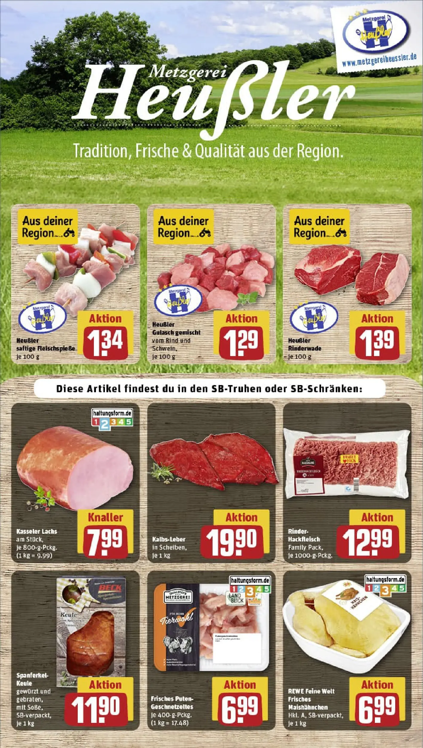 REWE Prospekt ab 09.11.2025 zum Blättern » Angebote | Seite: 8 | Produkte: Kalbsleber, Lachs, Gulasch, Hackfleisch