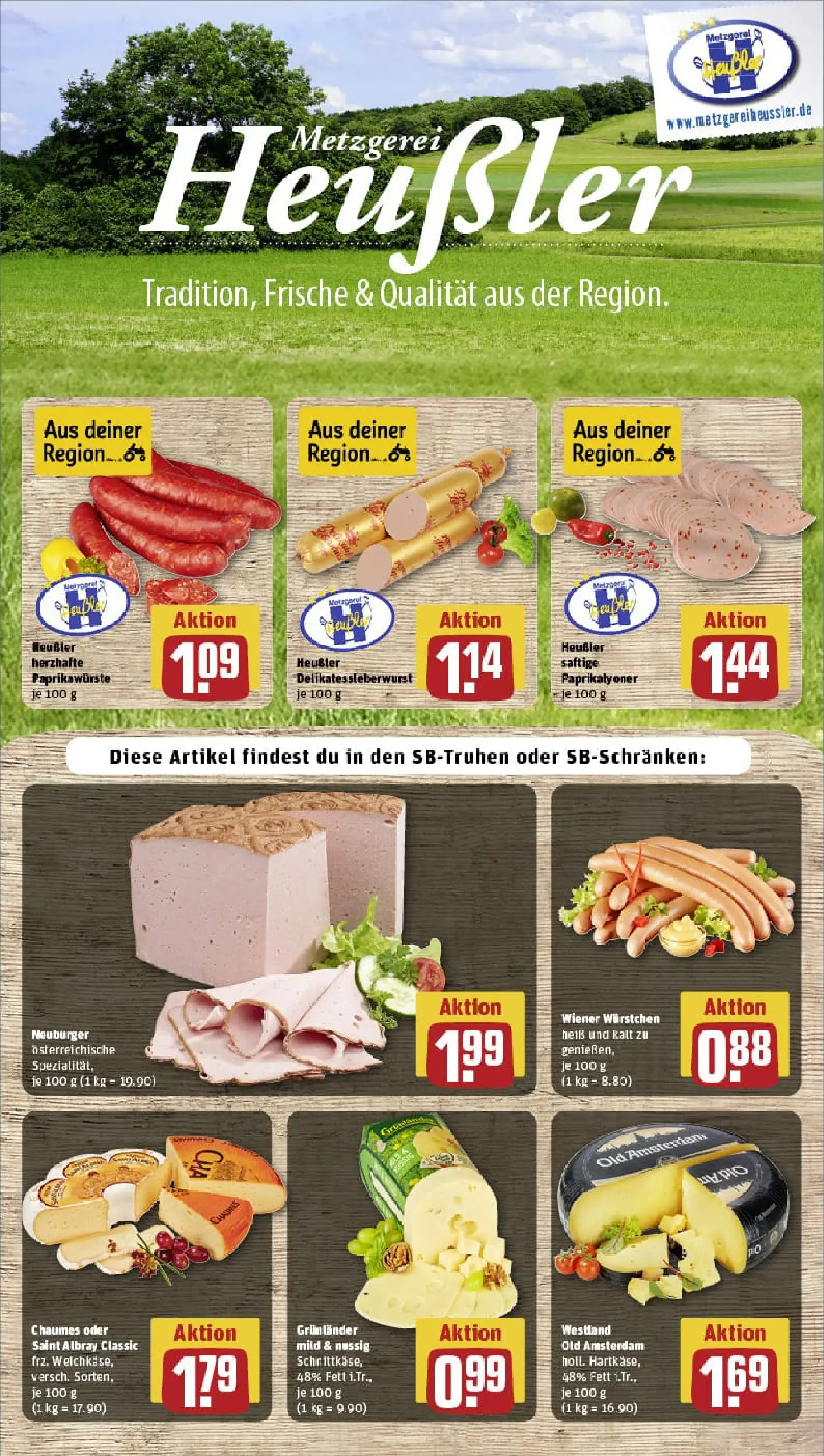 REWE Prospekt ab 09.11.2025 zum Blättern » Angebote | Seite: 9 | Produkte: Wiener wurstchen, Paprika, Grunlander