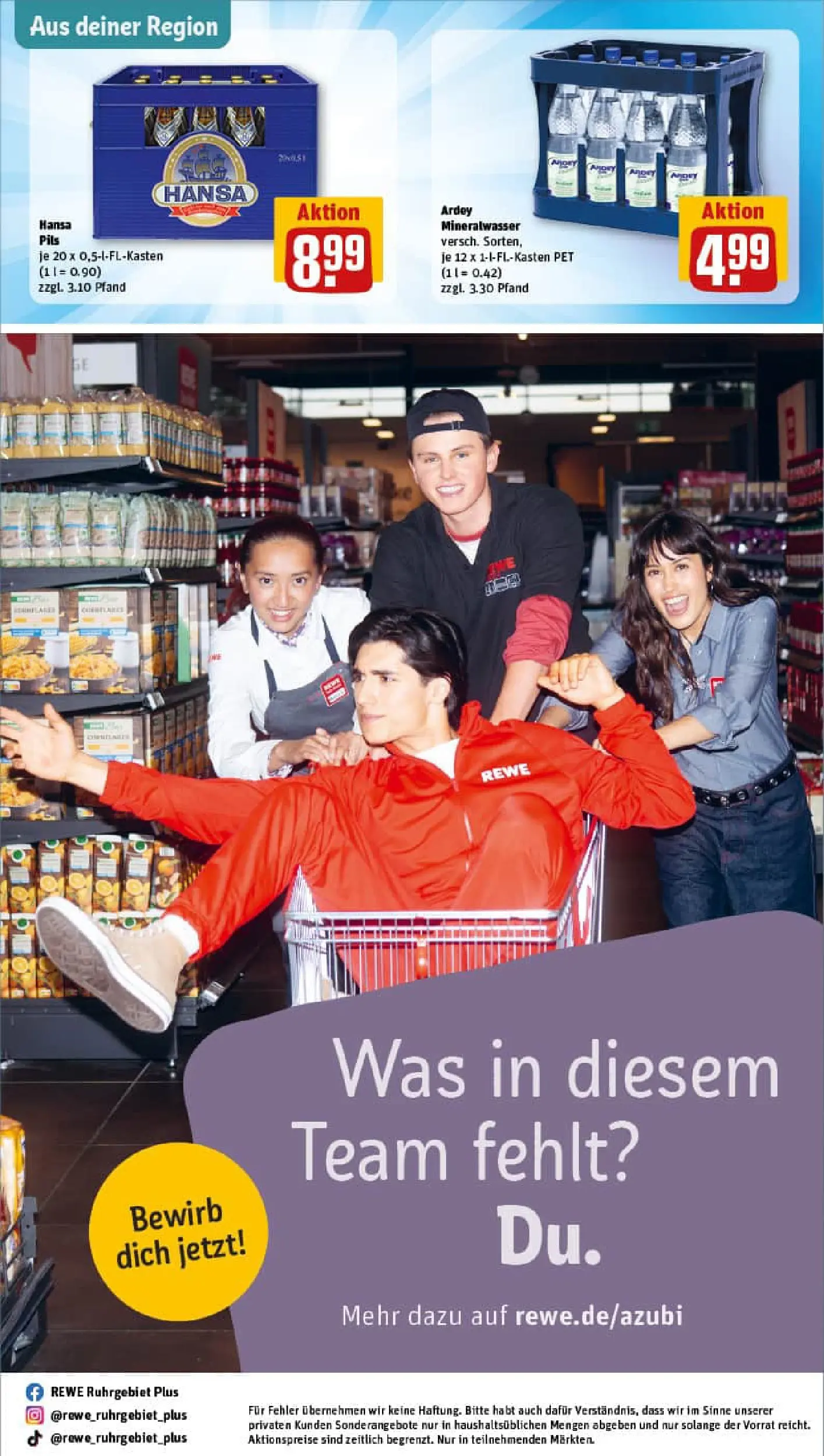 REWE Prospekt ab 10.11.2025 zum Blättern » Angebote | Seite: 31 | Produkte: Pils, Mineralwasser