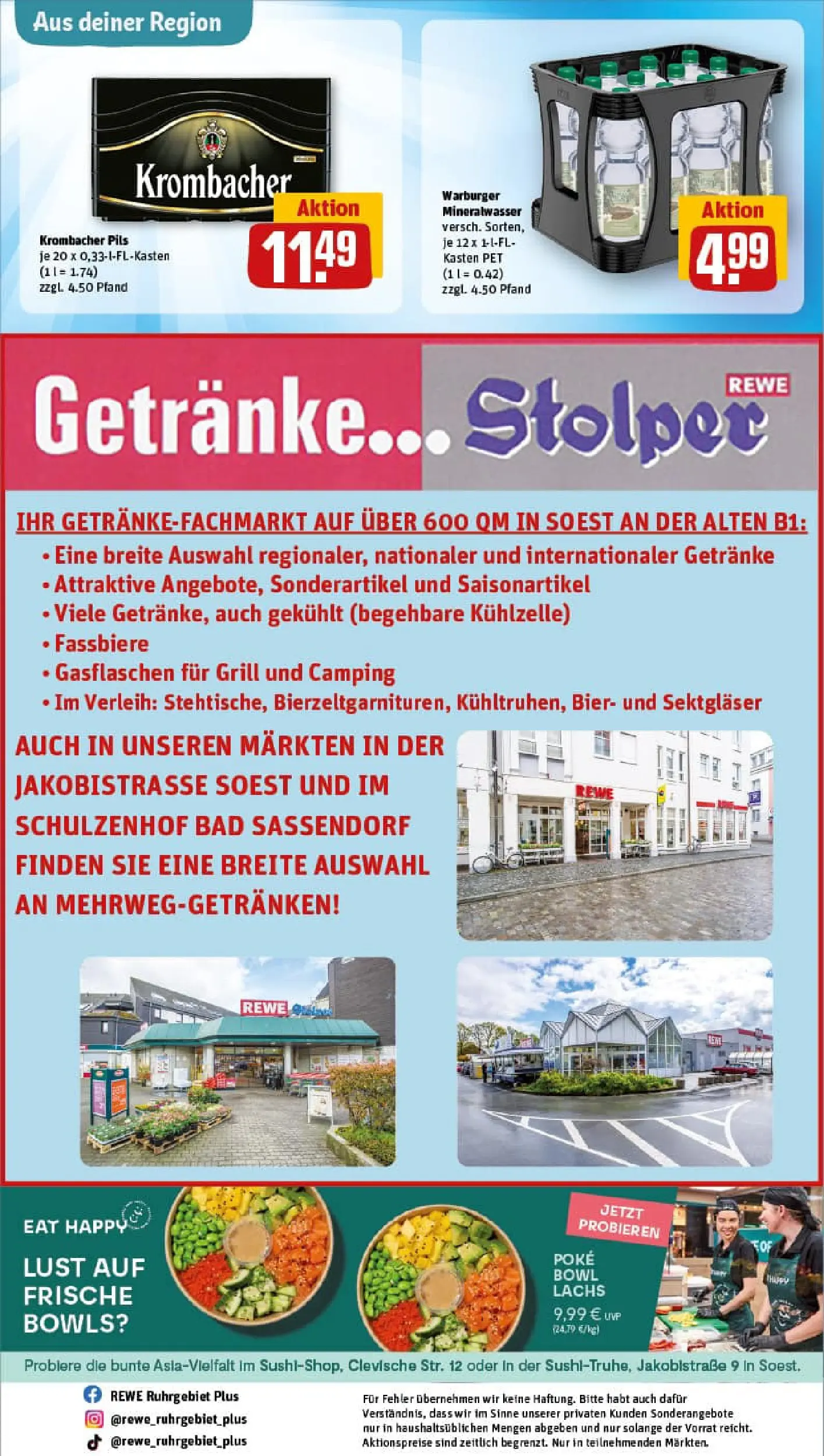 REWE Prospekt ab 10.11.2025 zum Blättern » Angebote | Seite: 30 | Produkte: Bad, Pils, Lachs, Krombacher