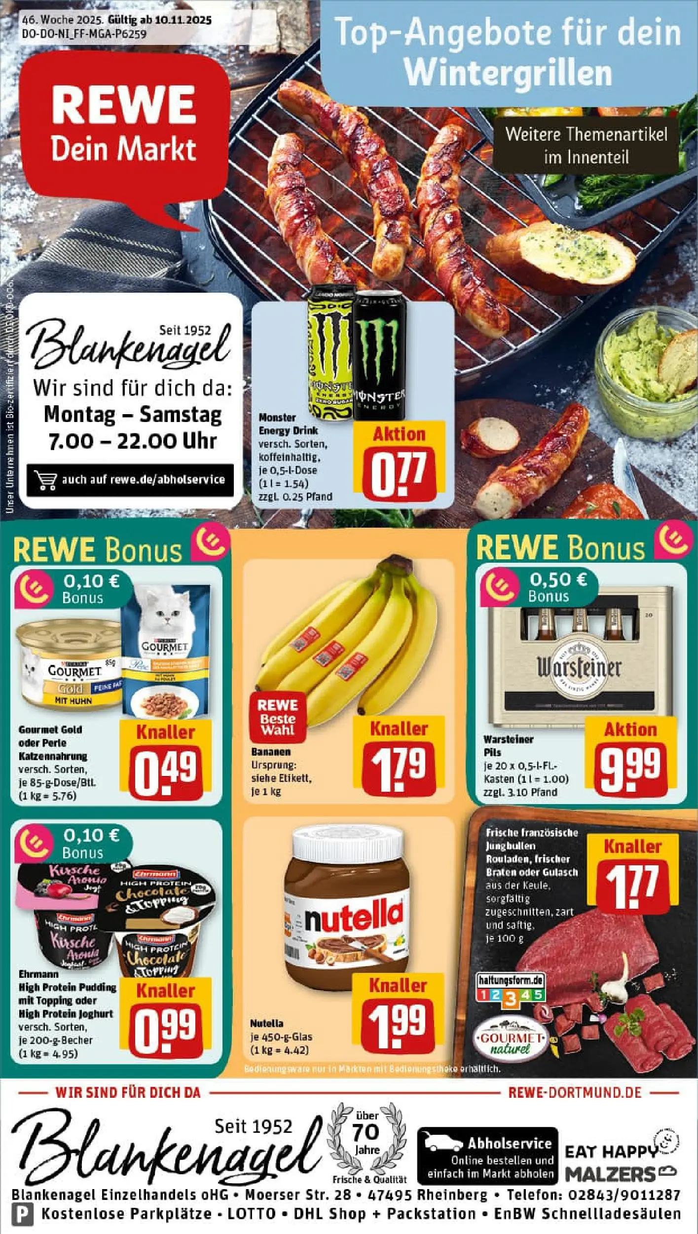 REWE Prospekt ab 10.11.2025 zum Blättern » Angebote | Seite: 2 | Produkte: Joghurt, Pils, Pudding, Nutella