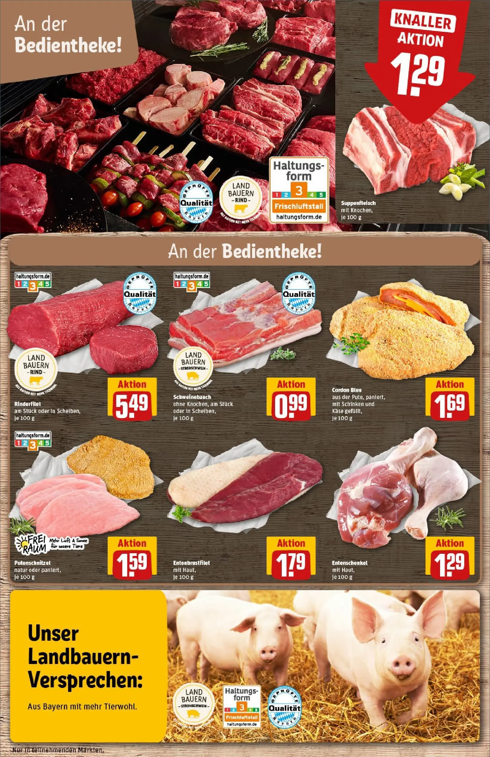 REWE Prospekt ab 10.11.2025 zum Blättern » Angebote | Seite: 10 | Produkte: Käse, Schweinebauch, Suppenfleisch, Schinken