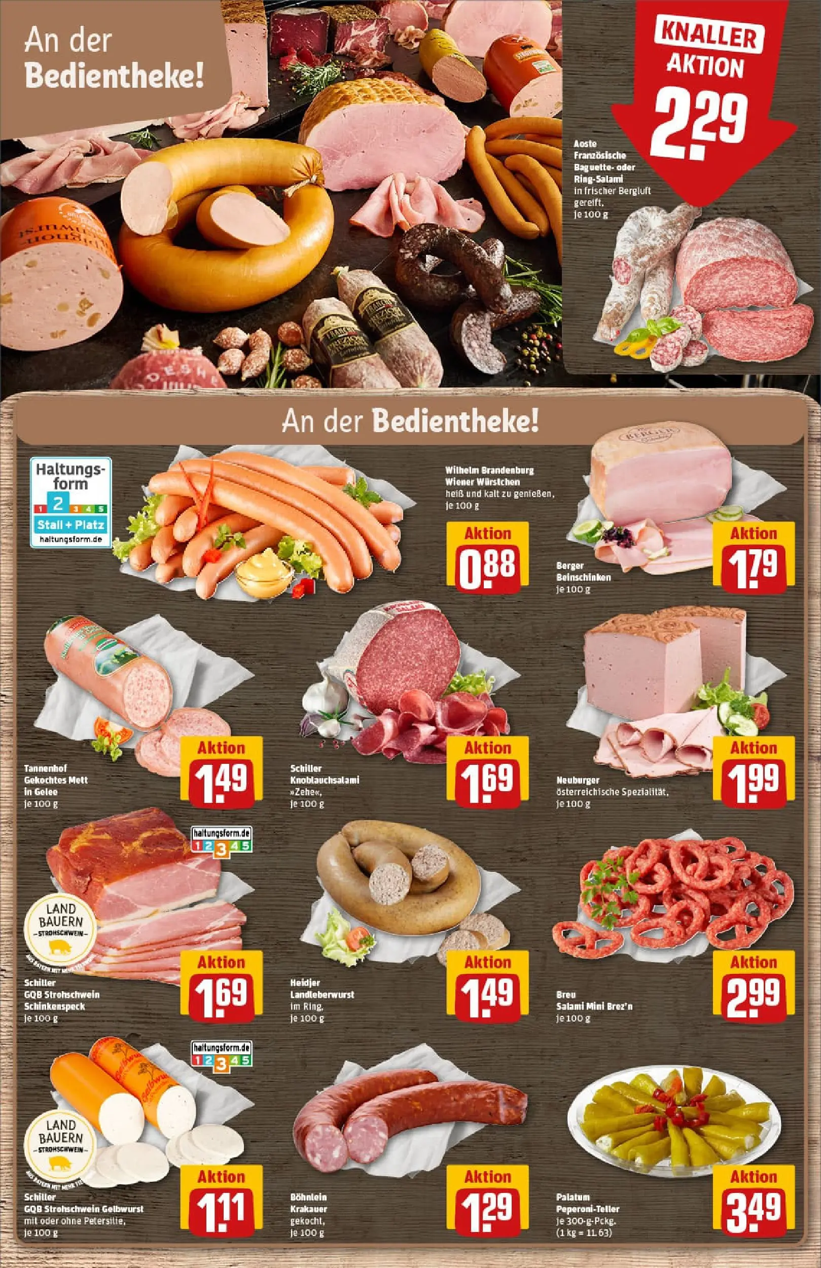 REWE Prospekt ab 10.11.2025 zum Blättern » Angebote | Seite: 12 | Produkte: Wiener wurstchen, Baguette, Salami