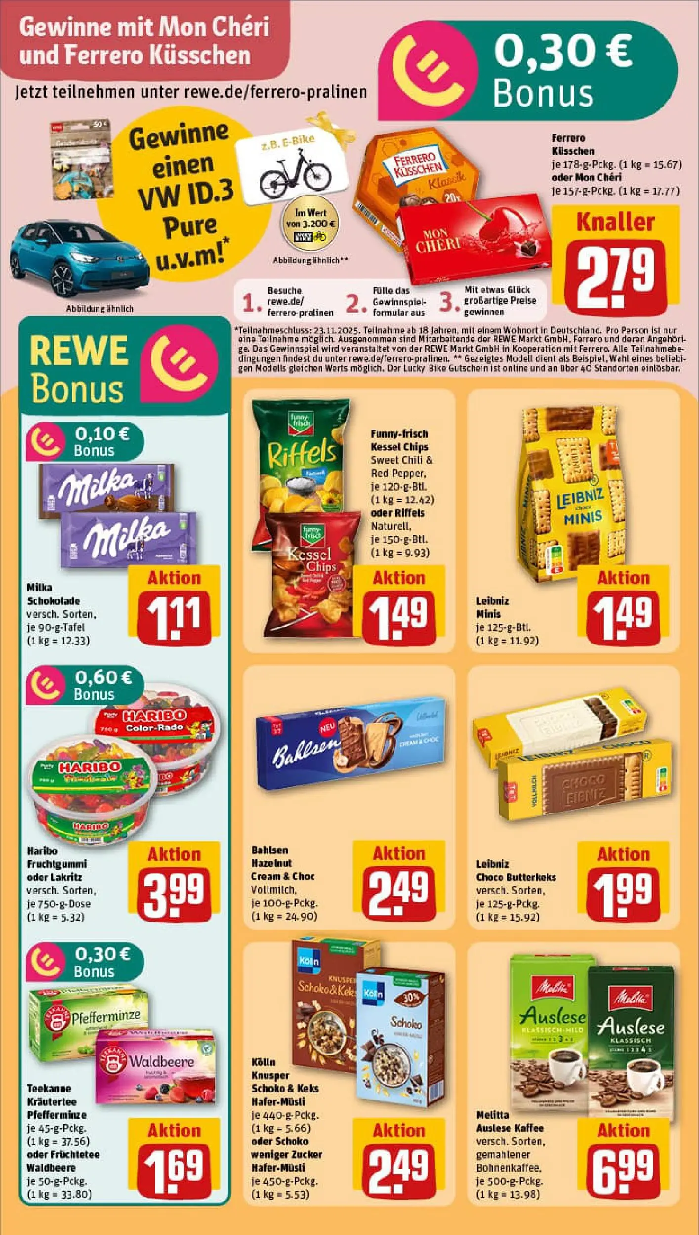 REWE Prospekt ab 10.11.2025 zum Blättern » Angebote | Seite: 19 | Produkte: Milka schokolade, Milka, Teekanne, Mon cheri