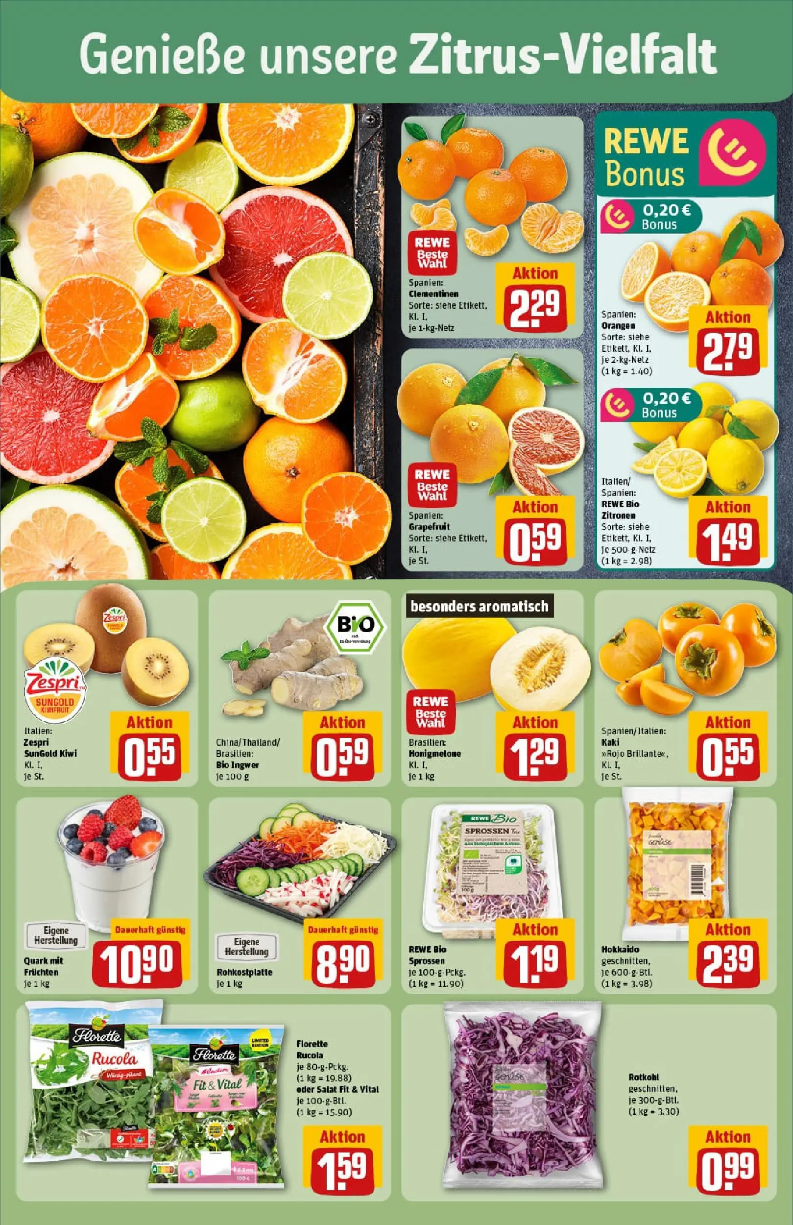 REWE Prospekt ab 10.11.2025 zum Blättern » Angebote | Seite: 6 | Produkte: Orangen, Grapefruit, Kiwi, Zitronen