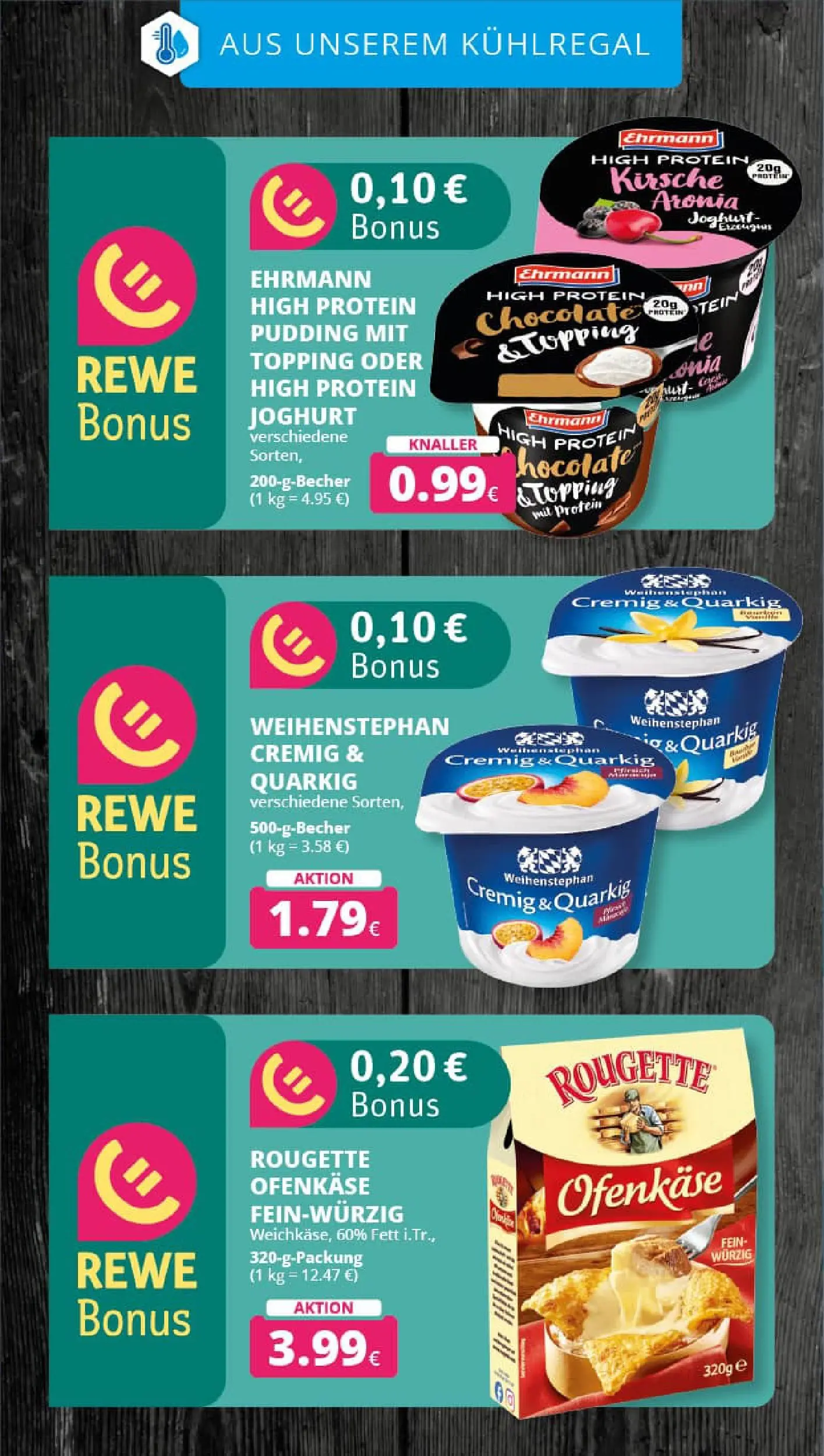 REWE Prospekt ab 10.11.2025 zum Blättern » Angebote | Seite: 16 | Produkte: High protein pudding, Joghurt, Rougette ofenkase, Pudding