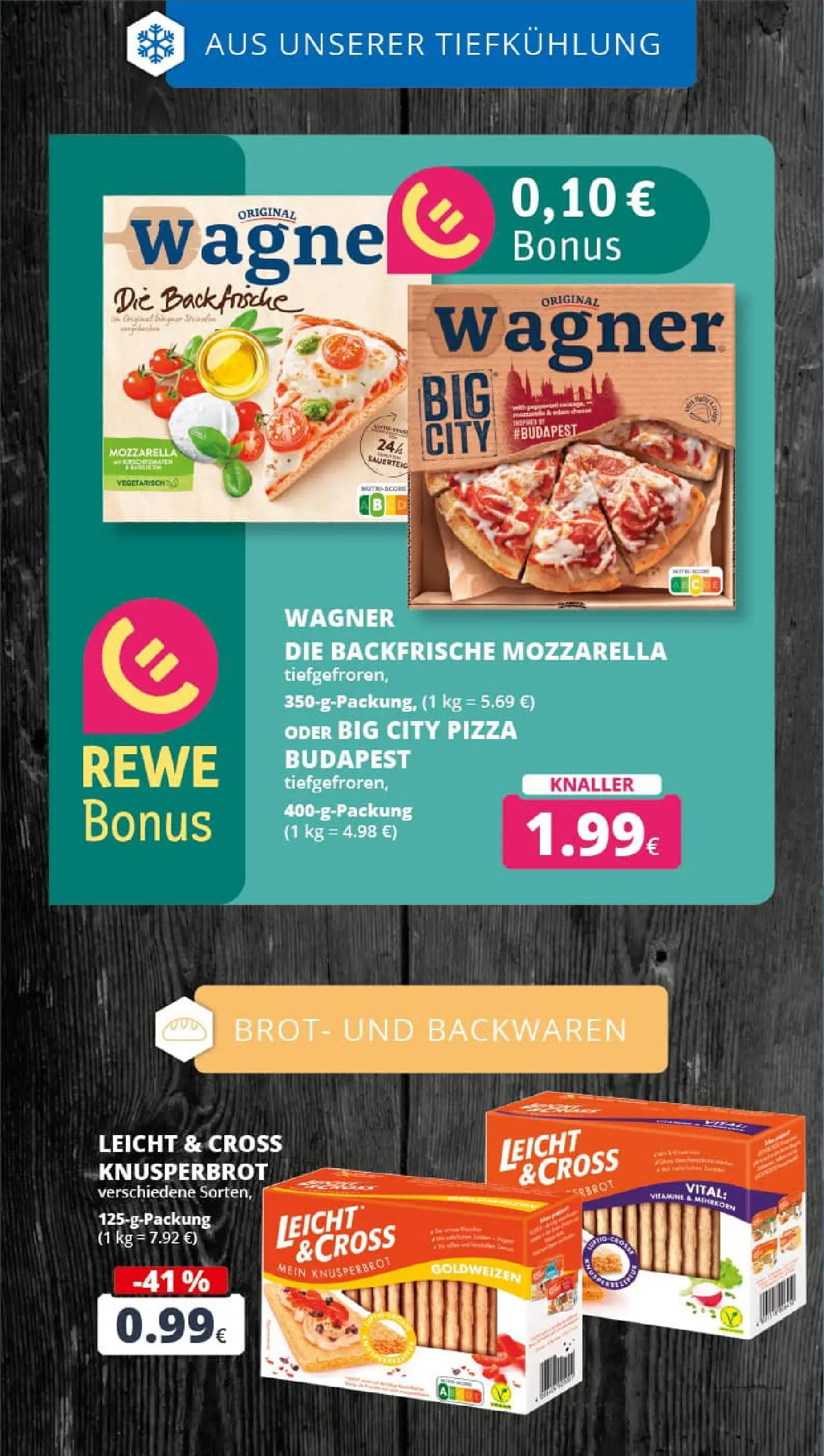 REWE Prospekt ab 10.11.2025 zum Blättern » Angebote | Seite: 18 | Produkte: Mozzarella, Brot, Pizza