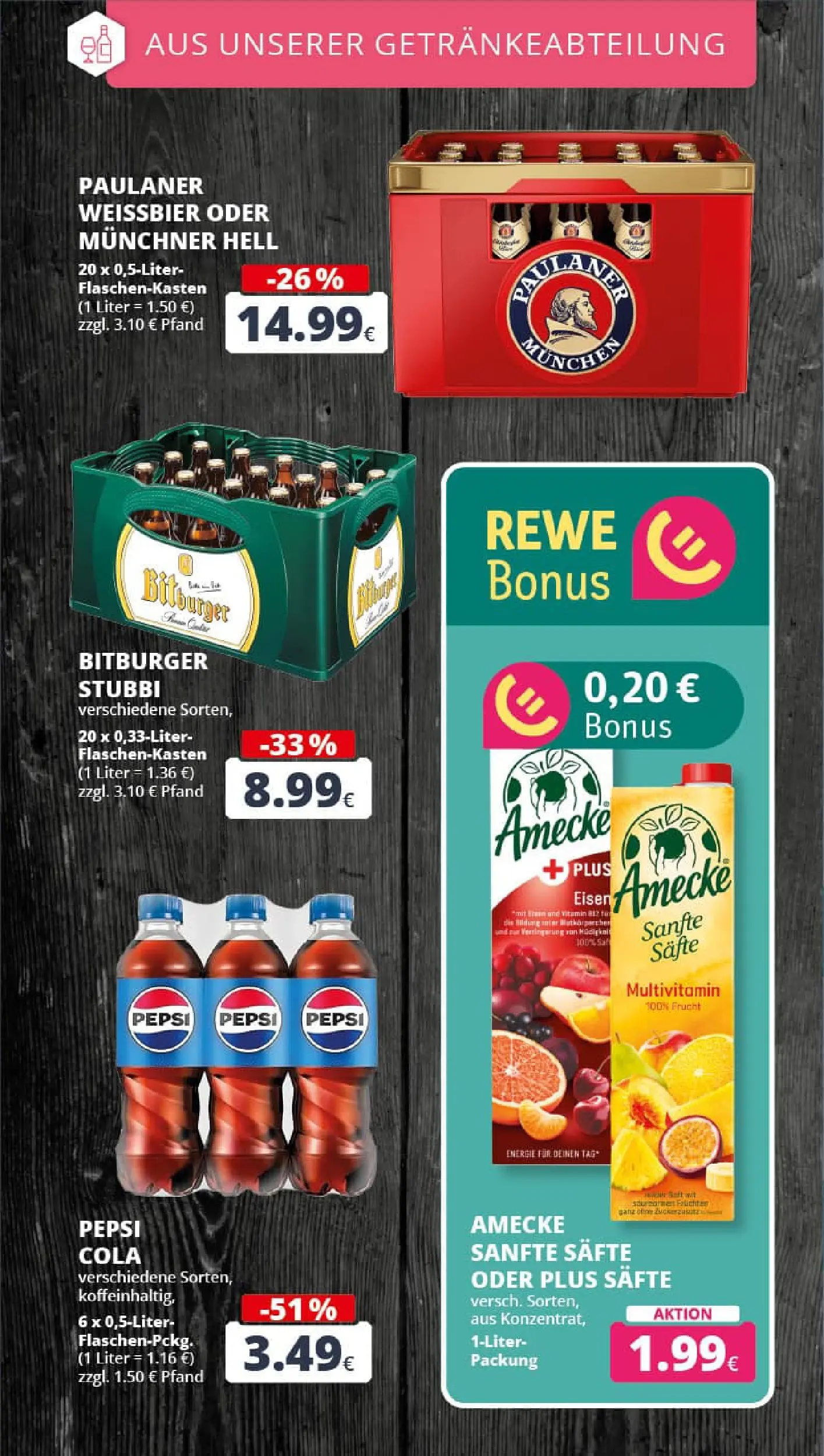REWE Prospekt ab 10.11.2025 zum Blättern » Angebote | Seite: 20 | Produkte: Bitburger, Cola, Weißbier, Pepsi