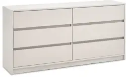 JYSK Скрин 3+3 чекмеджета BILLUND цвят травертин/бежов