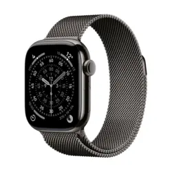 Смарт часовник APPLE WATCH S11 CELL SLATE TITAN CASE SLATE MILANESE LOOP MF8U4 42 MM, GPS, WLAN, ПУЛСОМЕР, SPO2