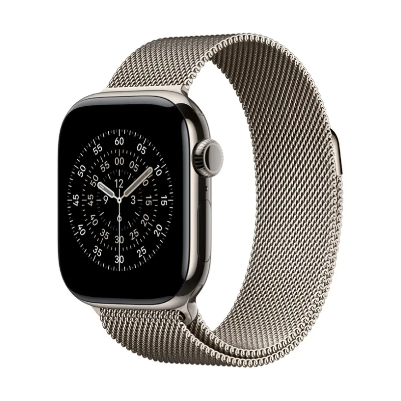 Смарт часовник APPLE WATCH S11 CELL NAT TITAN CASE NATURAL MILANESE LOOP S/M MFCY 46 MM, GPS, WLAN, ПУЛСОМЕР, SPO2