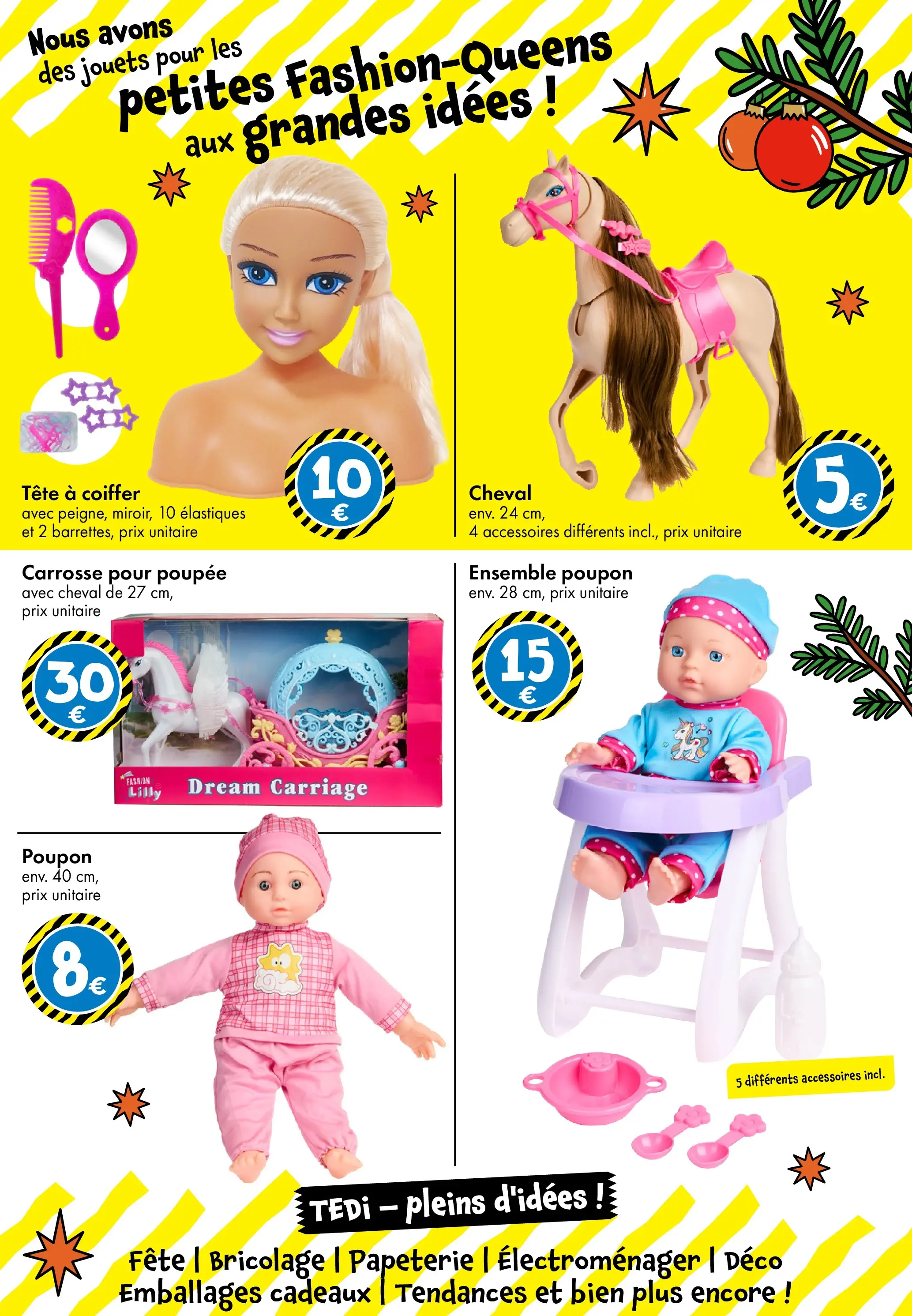 TEDi - TEDi - pleins d'idées à partir du 06/11/2025 - promo en ligne | Page: 6 | Produits: Poupée, Tête à coiffer, Jouets, Élastiques