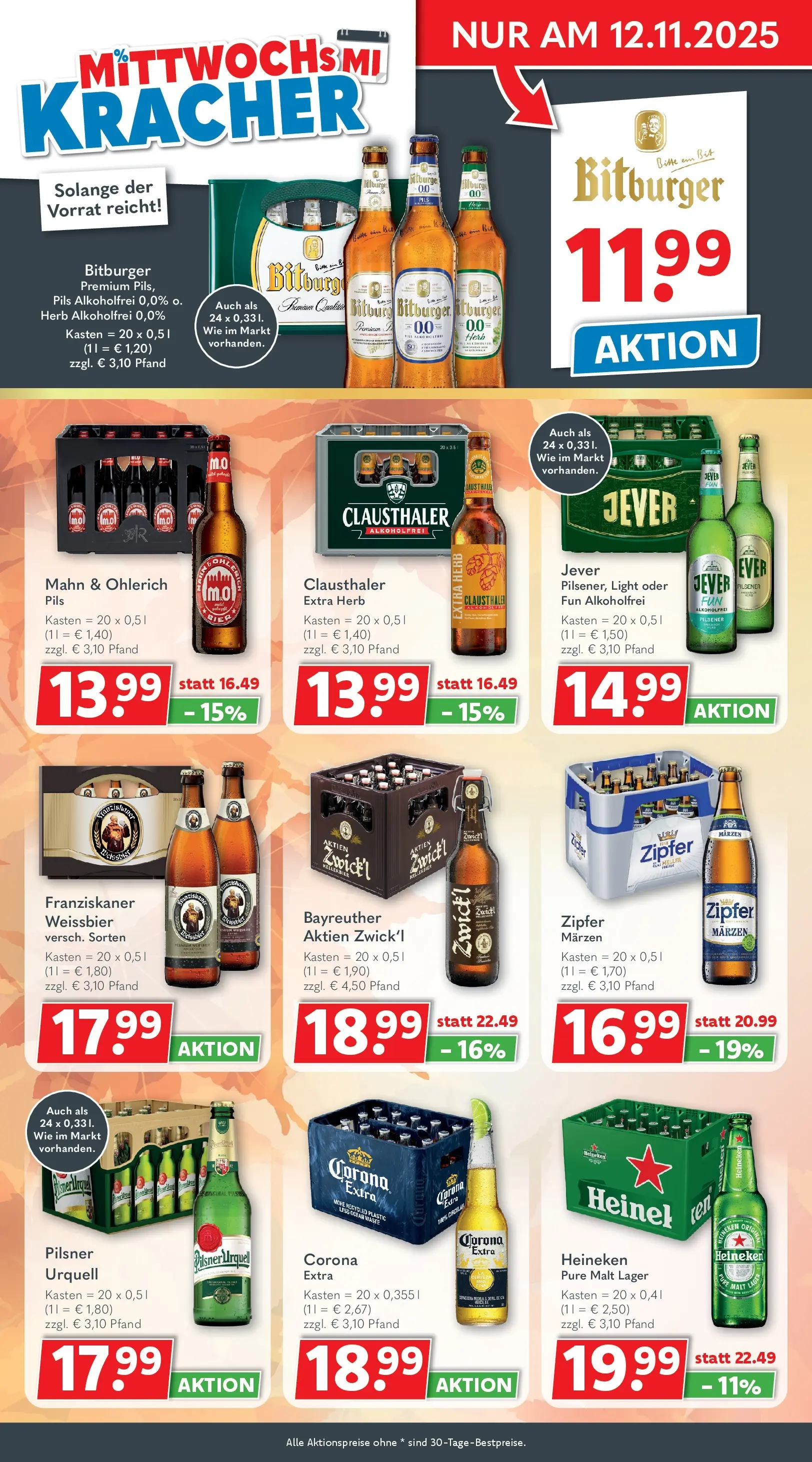 Getränkeland - Getränkeland: Getränkeangebote (ab 09.11.2025) zum Blättern | Seite: 2 | Produkte: Bitburger, Franziskaner, Pils, Heineken