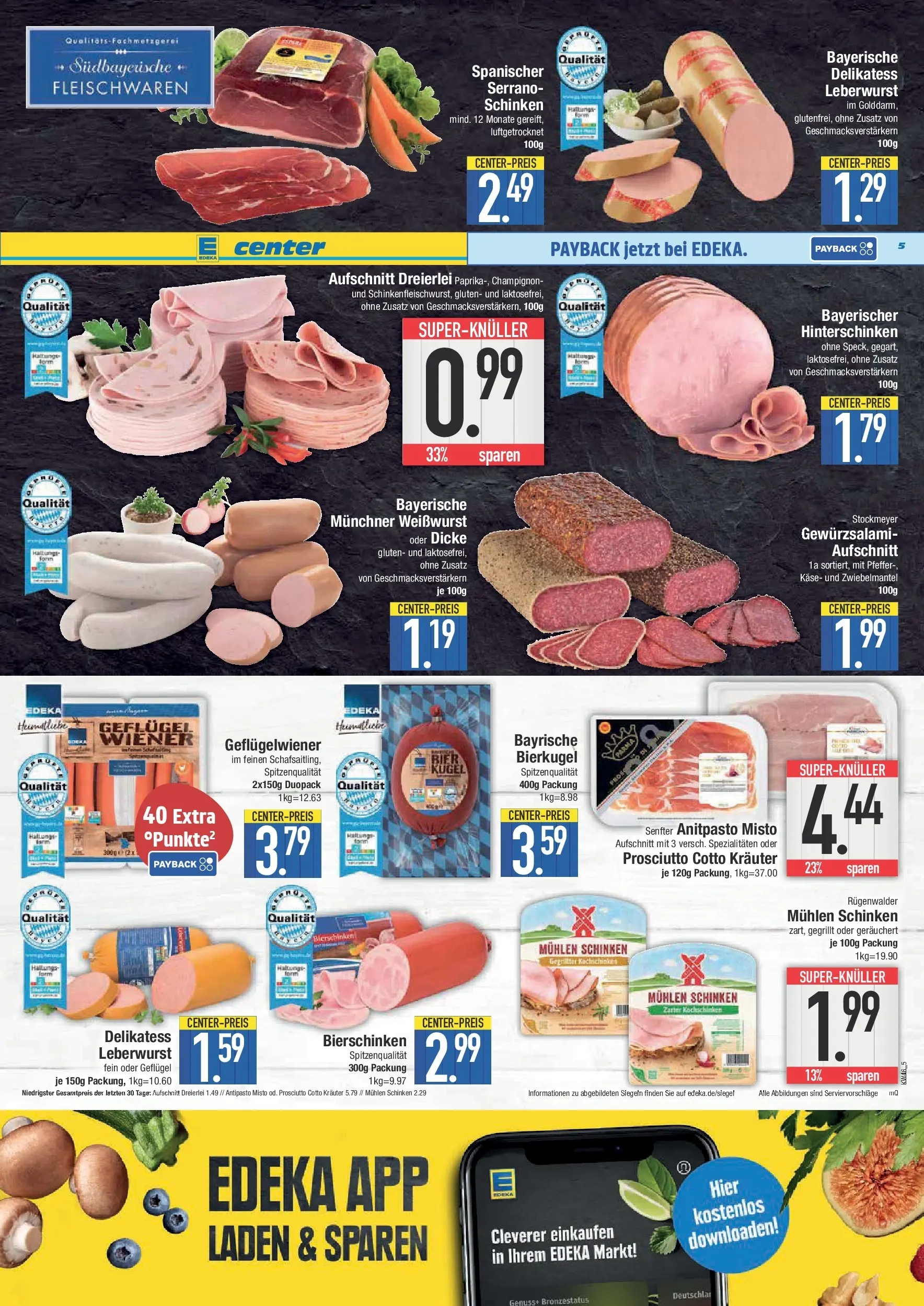 Edeka prospekt Piding	 (ab 09.11.2025) » Angebote Online | Seite: 5 | Produkte: Käse, Bifi, Weißwurst, Salami