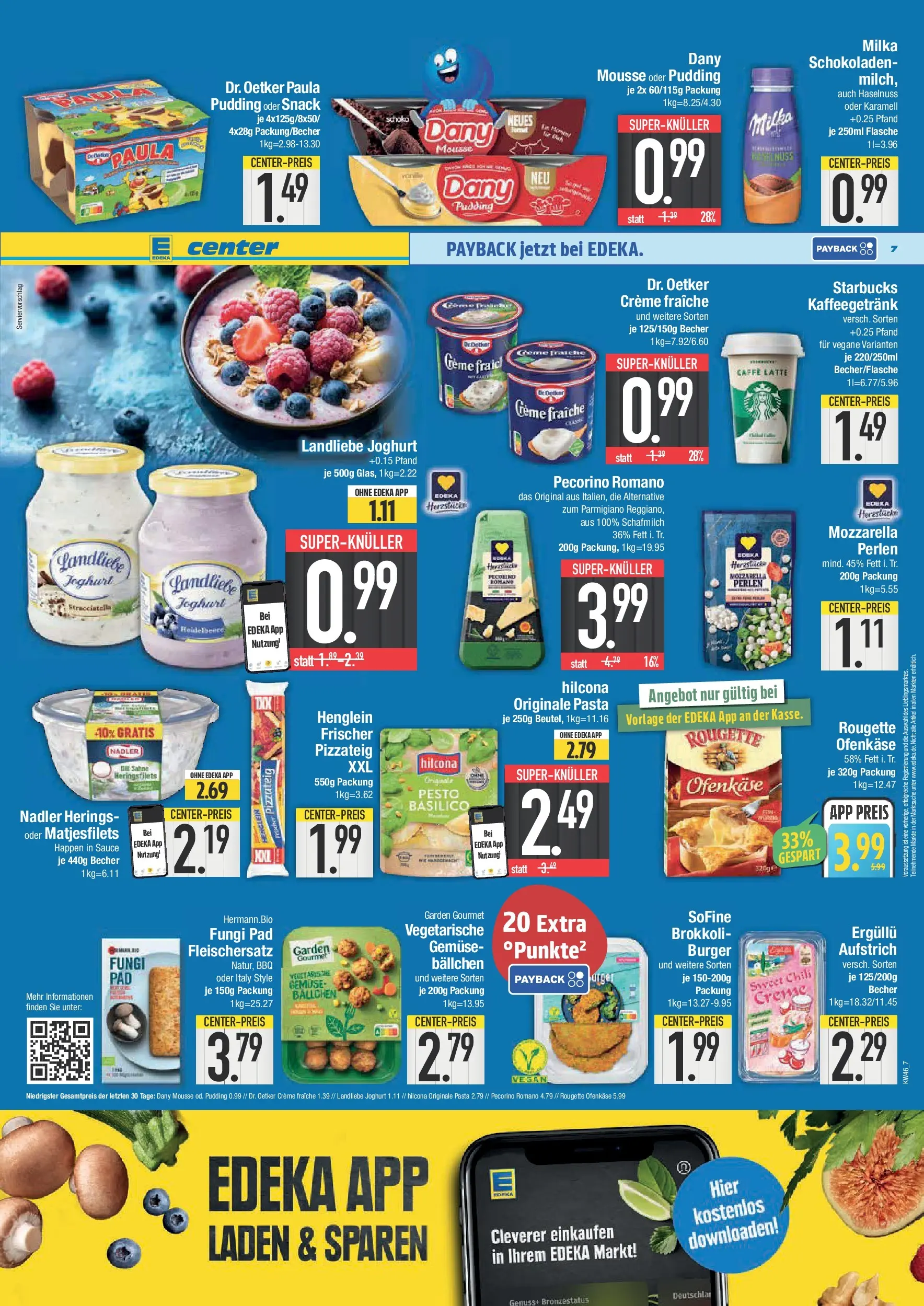 Edeka prospekt Piding	 (ab 09.11.2025) » Angebote Online | Seite: 7 | Produkte: Mozzarella, Starbucks, Burger, Milka