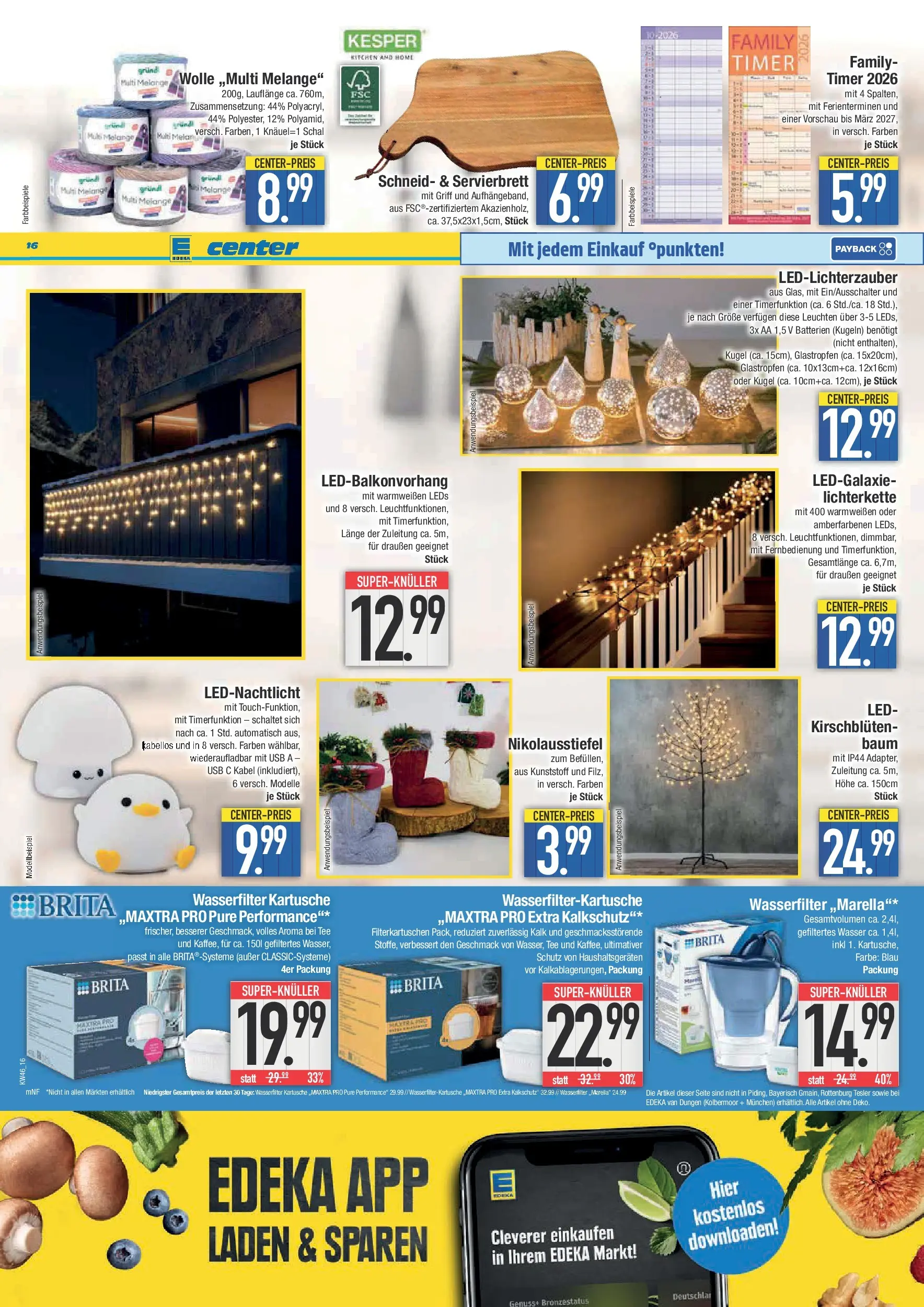 Edeka prospekt Bad Reichenhall	 (ab 09.11.2025) » Angebote Online | Seite: 16 | Produkte: Kabel, Wasser, Tee, Schal