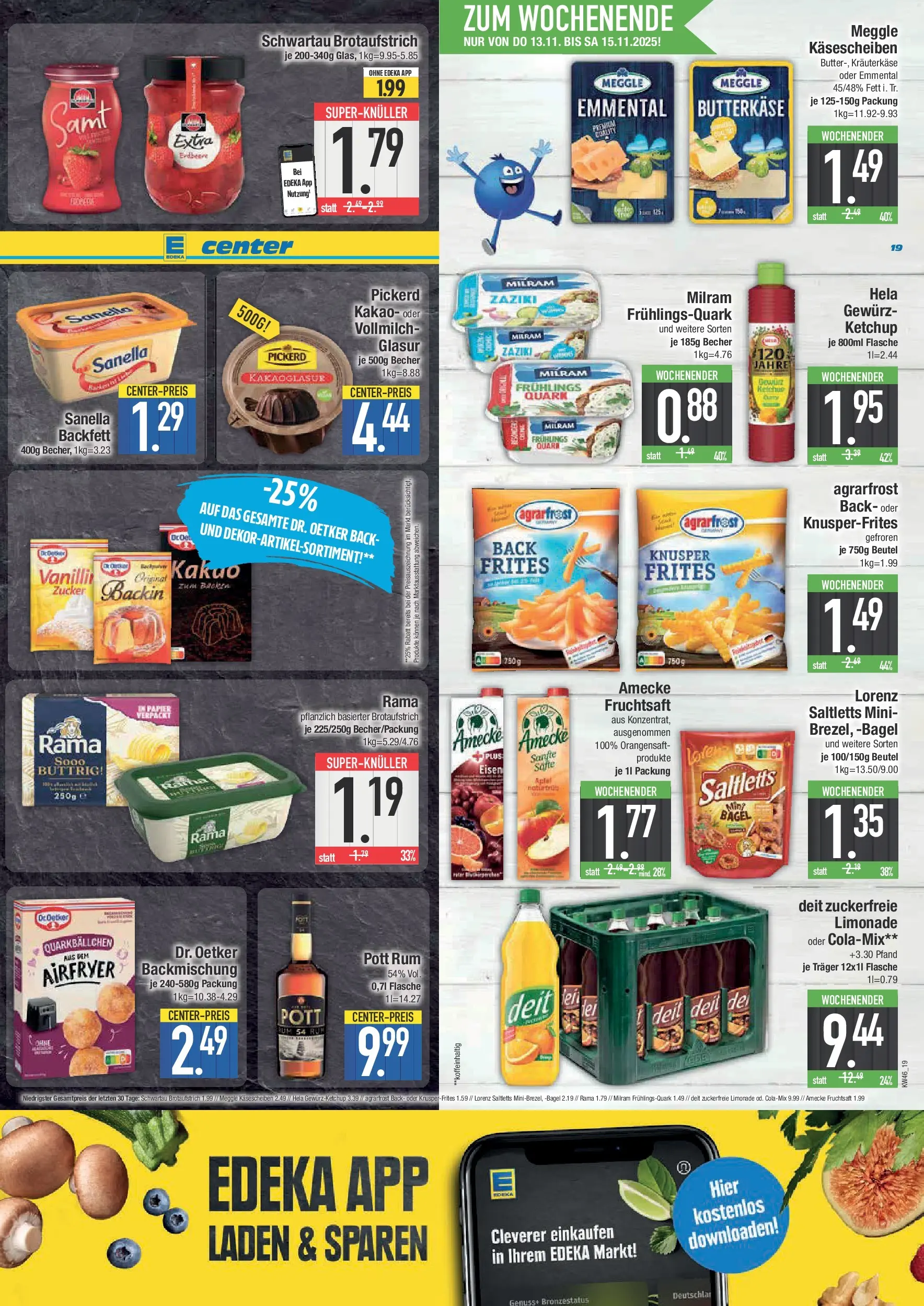 Edeka prospekt Piding	 (ab 09.11.2025) » Angebote Online | Seite: 19 | Produkte: Quark, Limonade, Milram, Ketchup