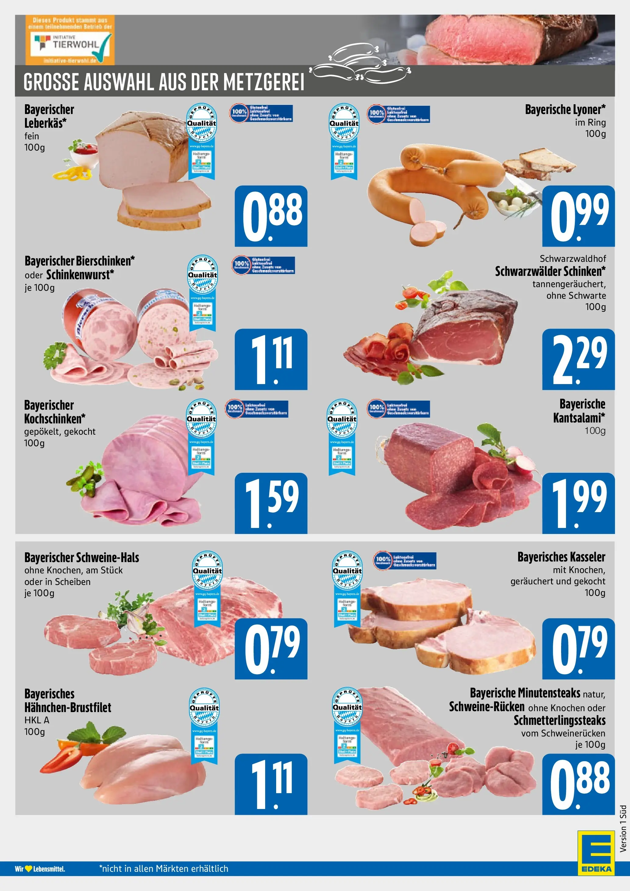 Edeka prospekt München	 (ab 09.11.2025) » Angebote Online | Seite: 4 | Produkte: Schweinerucken, Salami, Steak