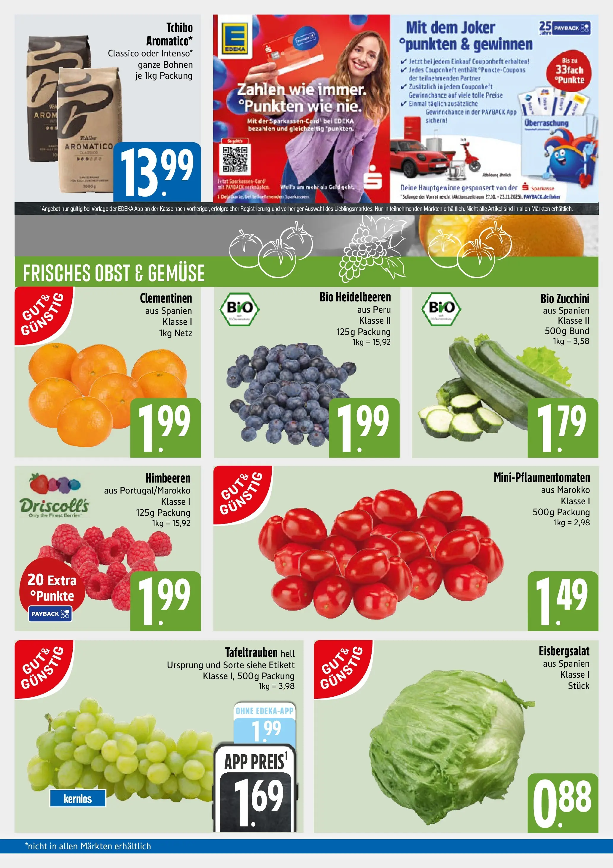 Edeka prospekt München	 (ab 09.11.2025) » Angebote Online | Seite: 3 | Produkte: Himbeeren, Eisbergsalat, Heidelbeeren, Zucchini