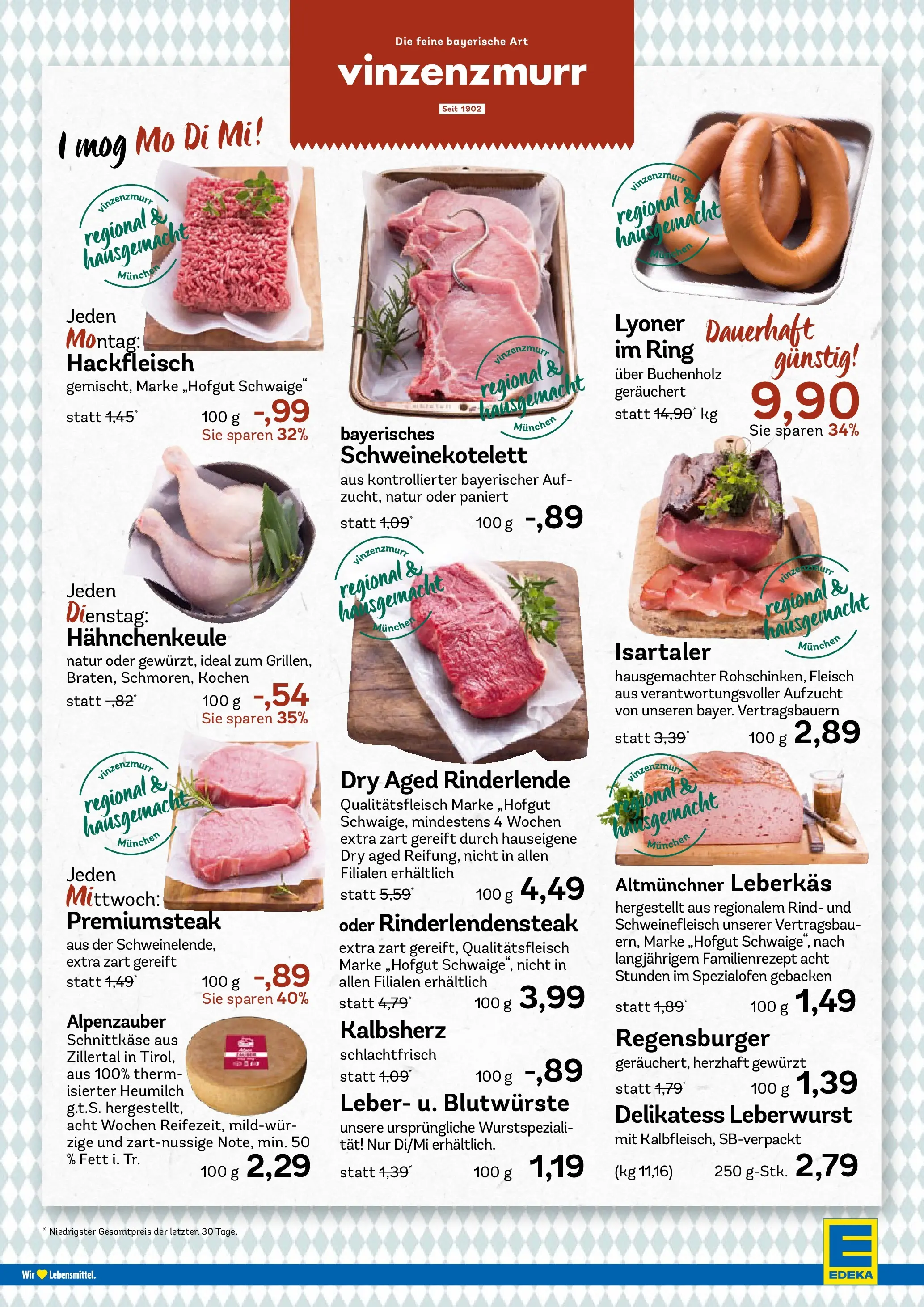Edeka prospekt München	 (ab 10.11.2025) » Angebote Online | Seite: 4 | Produkte: Schweinefleisch, Steak, Fleisch, Hackfleisch