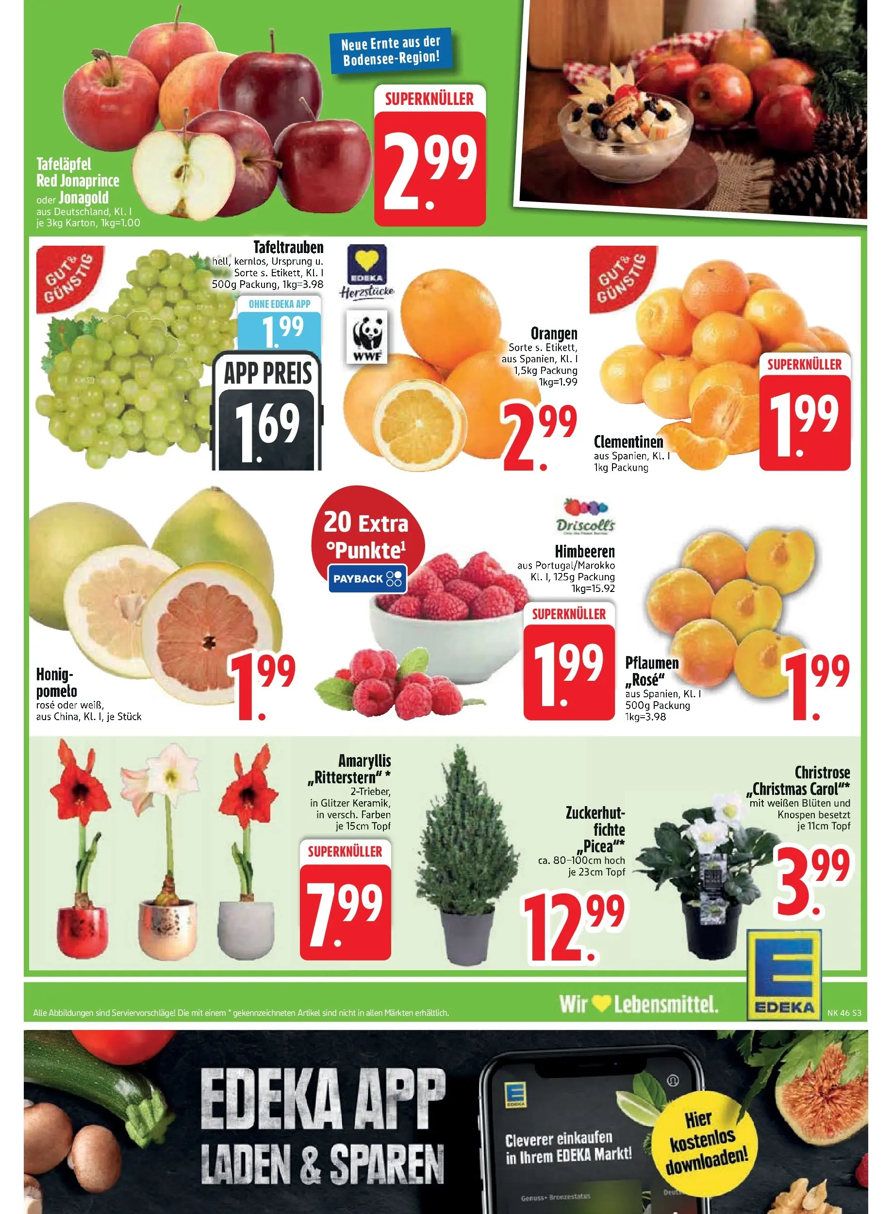 Edeka prospekt Murnau	 (ab 09.11.2025) » Angebote Online | Seite: 5 | Produkte: Himbeeren, Pflaumen, Orangen