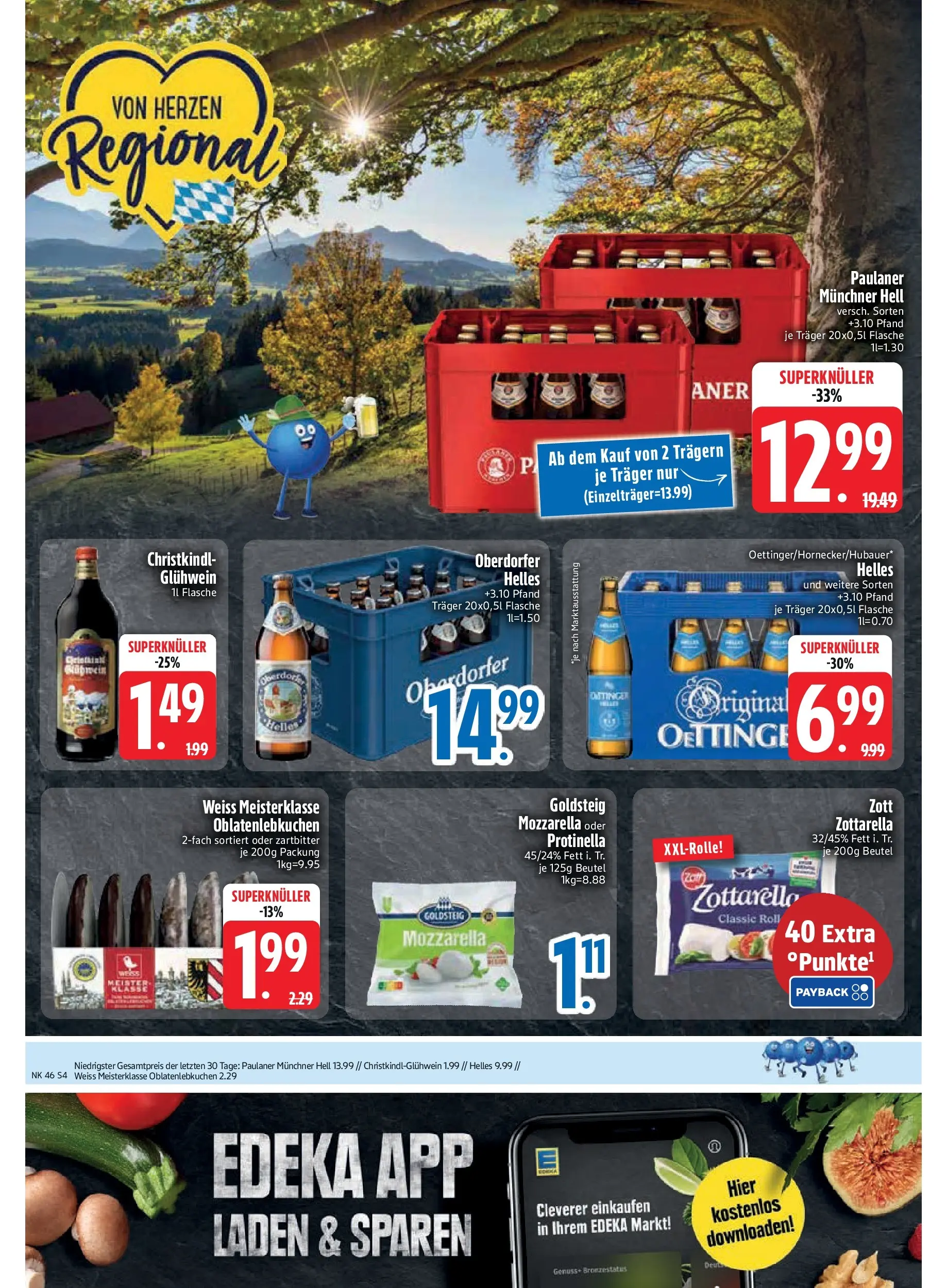 Edeka prospekt Murnau	 (ab 09.11.2025) » Angebote Online | Seite: 6 | Produkte: Mozzarella, Oettinger, Paulaner