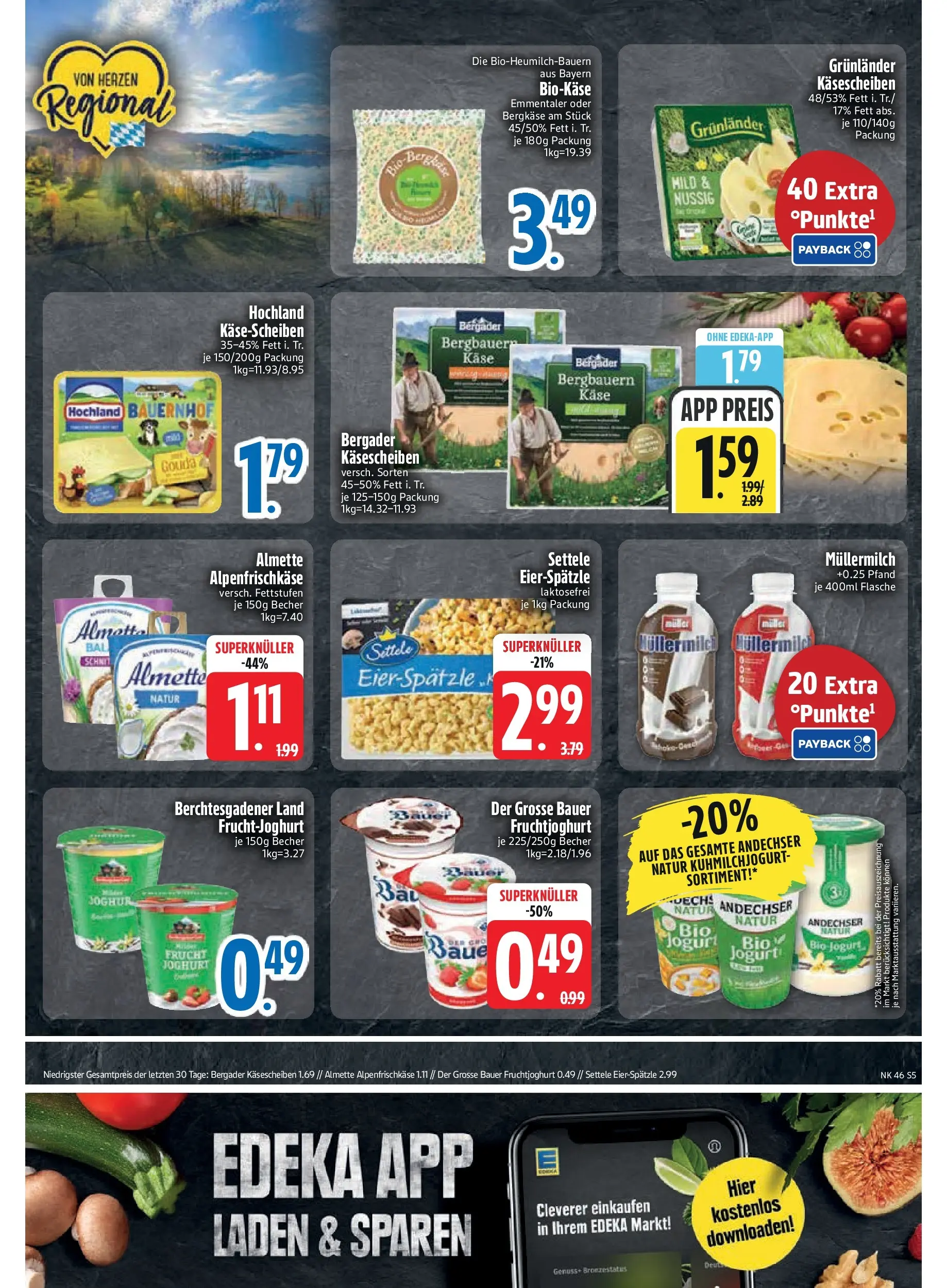 Edeka prospekt Murnau	 (ab 09.11.2025) » Angebote Online | Seite: 7 | Produkte: Käse, Fruchtjoghurt, Grunlander, Müllermilch